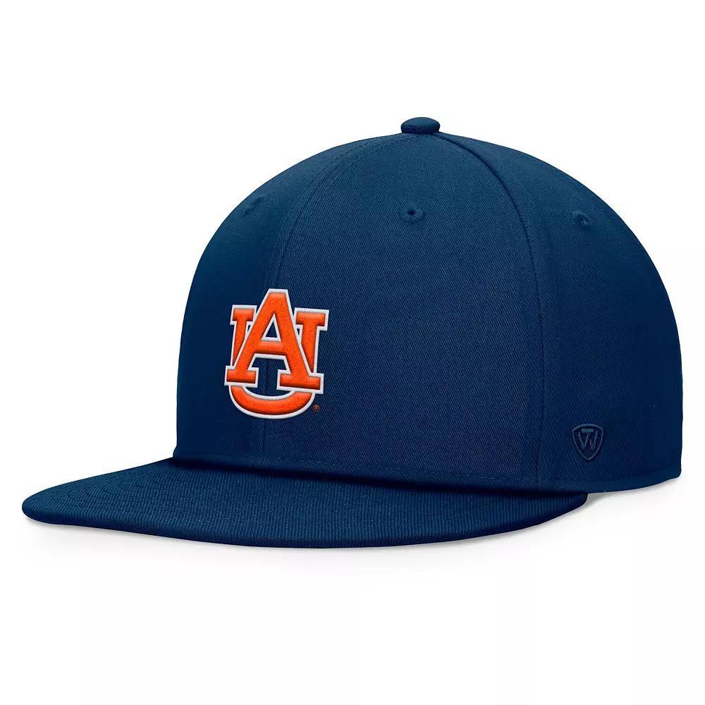 Mens Top of the World Auburn Tigers Fundamental Snapback Hat, Blue Product Image