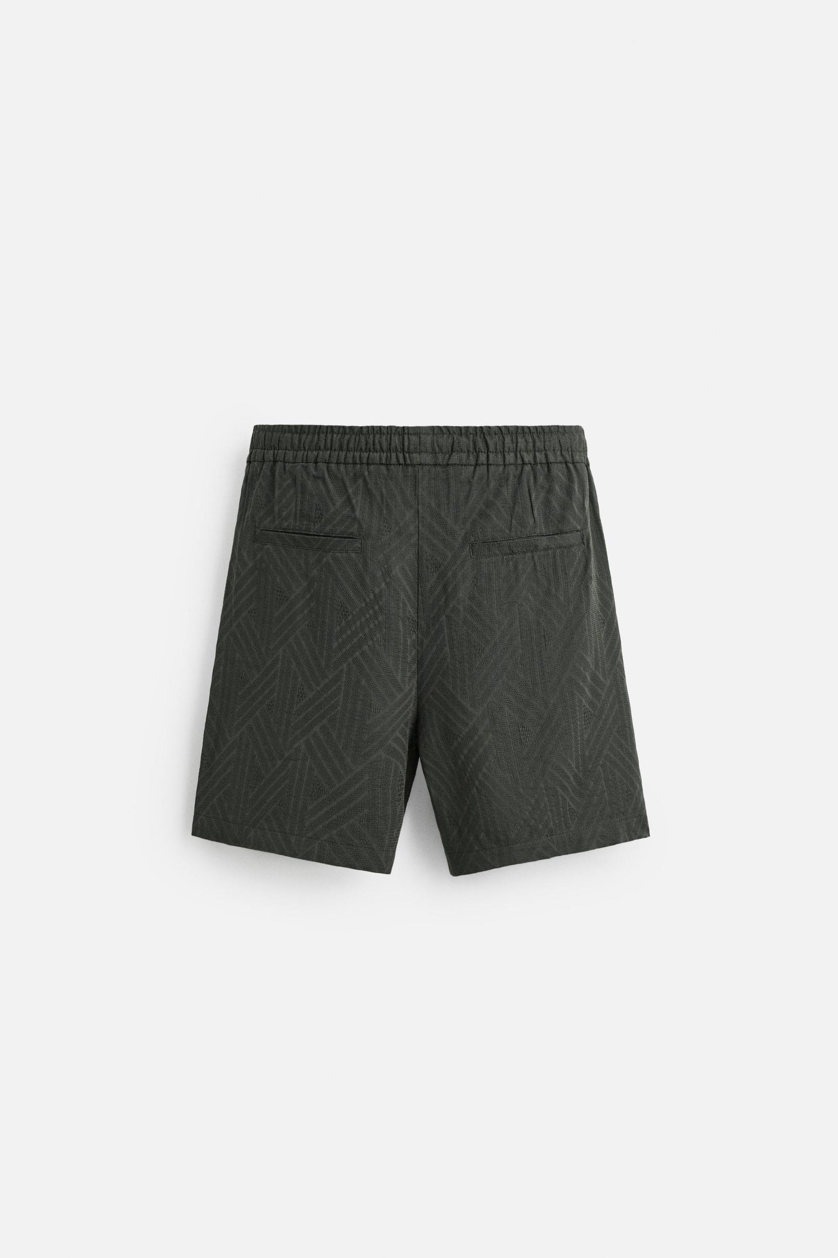 GEOMETRIC JACQUARD SHORTS Product Image
