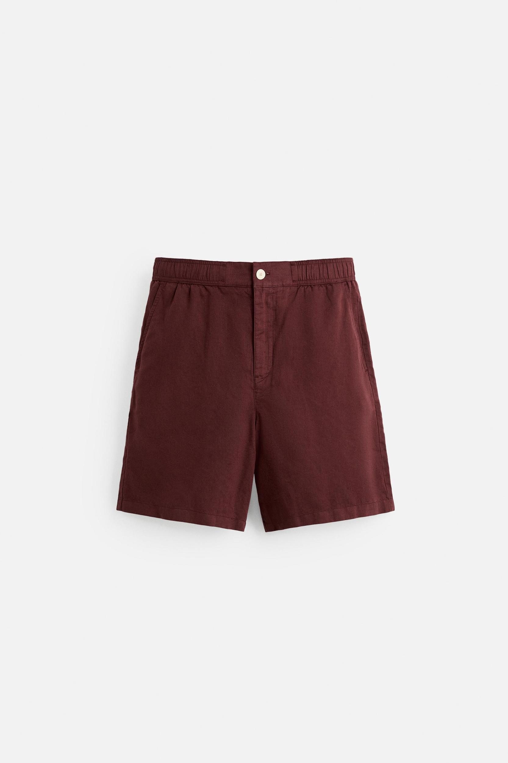 LINEN-COTTON SHORTS Product Image