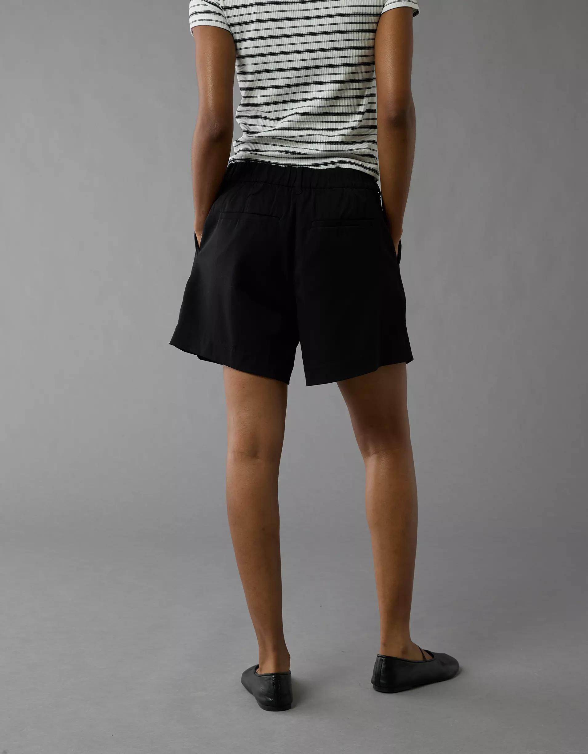 AE 6" Stretch High-Waisted Pleated Trouser Short Product Image