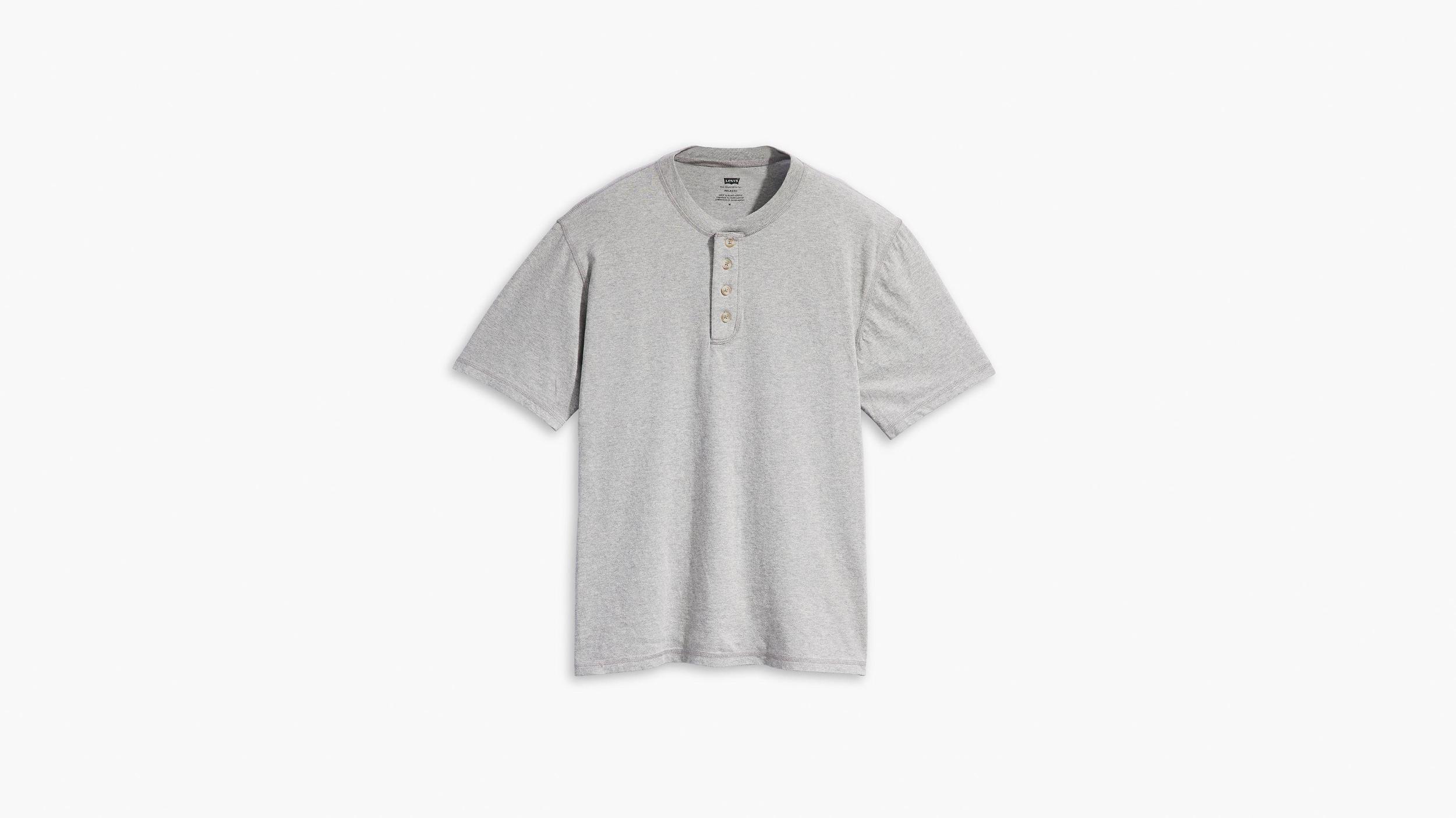 Short Sleeve Four Button Henley Product Image