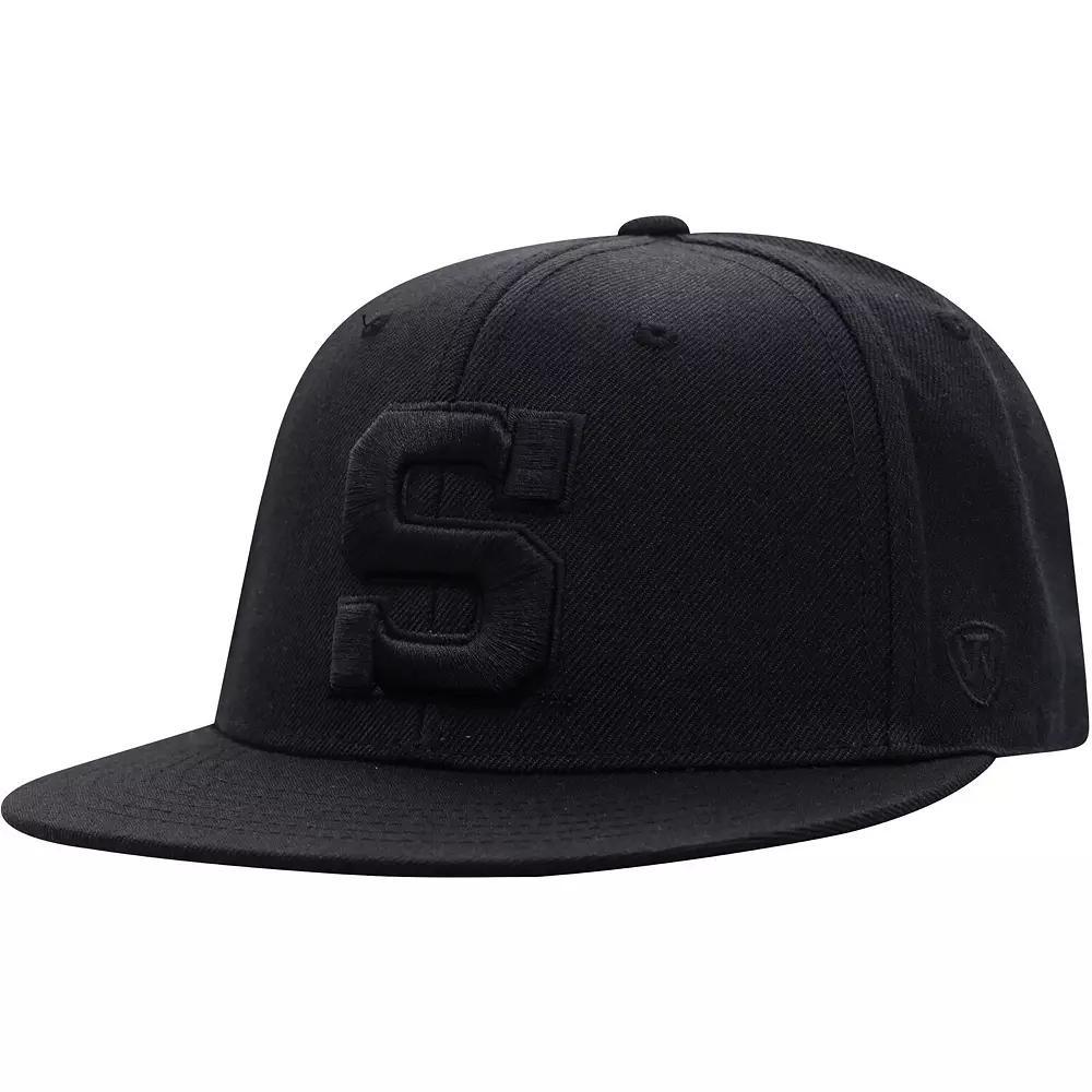 Men's Top of the World Penn State Nittany Lions Black On Black Fitted Hat, Size: 7 1/8 Product Image