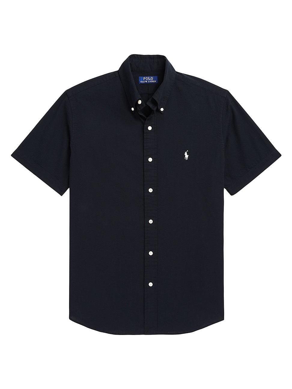 Mens Prepster Seersucker Untucked-Length Shirt Product Image
