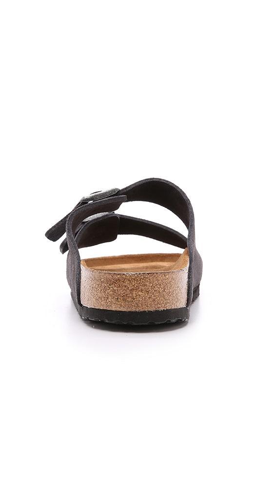 Birkenstock Suede Soft Footbed Arizona Sandal Velvet Gray 41 Product Image