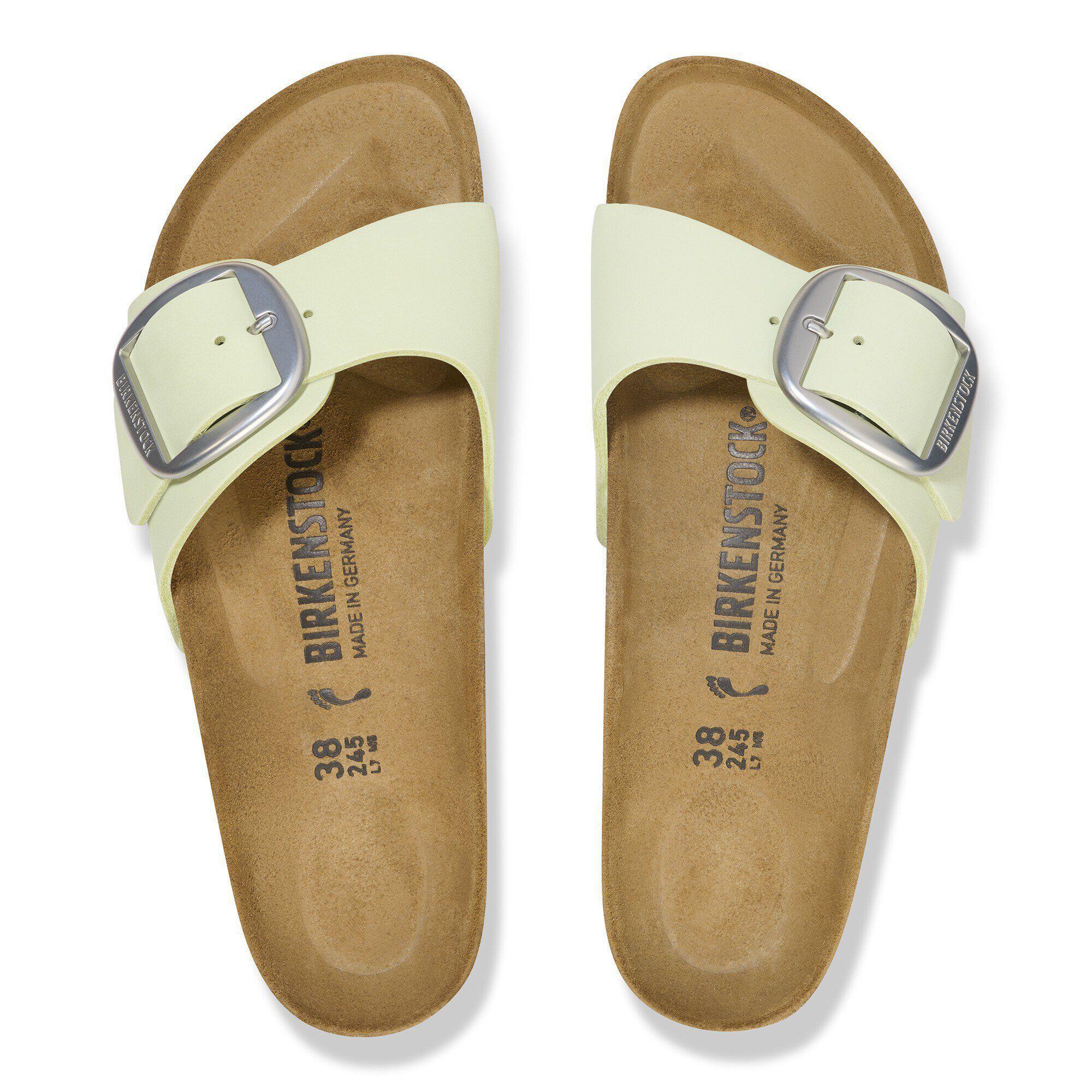 Madrid Big Buckle Nubuck Leather Ecru Product Image