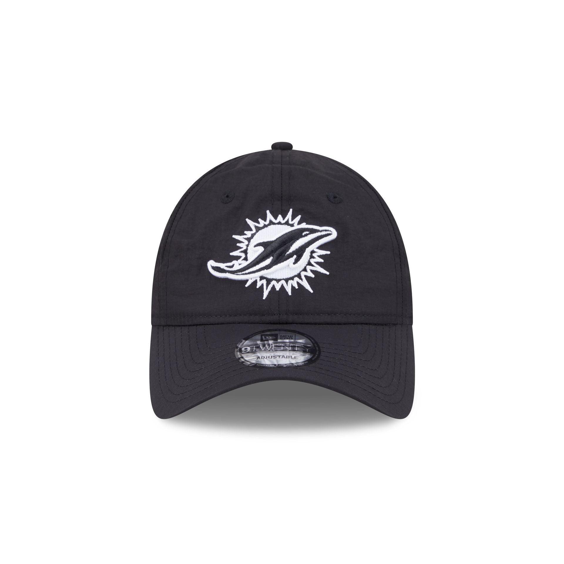 Miami Dolphins Everyday Nylon Black 9TWENTY Adjustable Hat Male Product Image