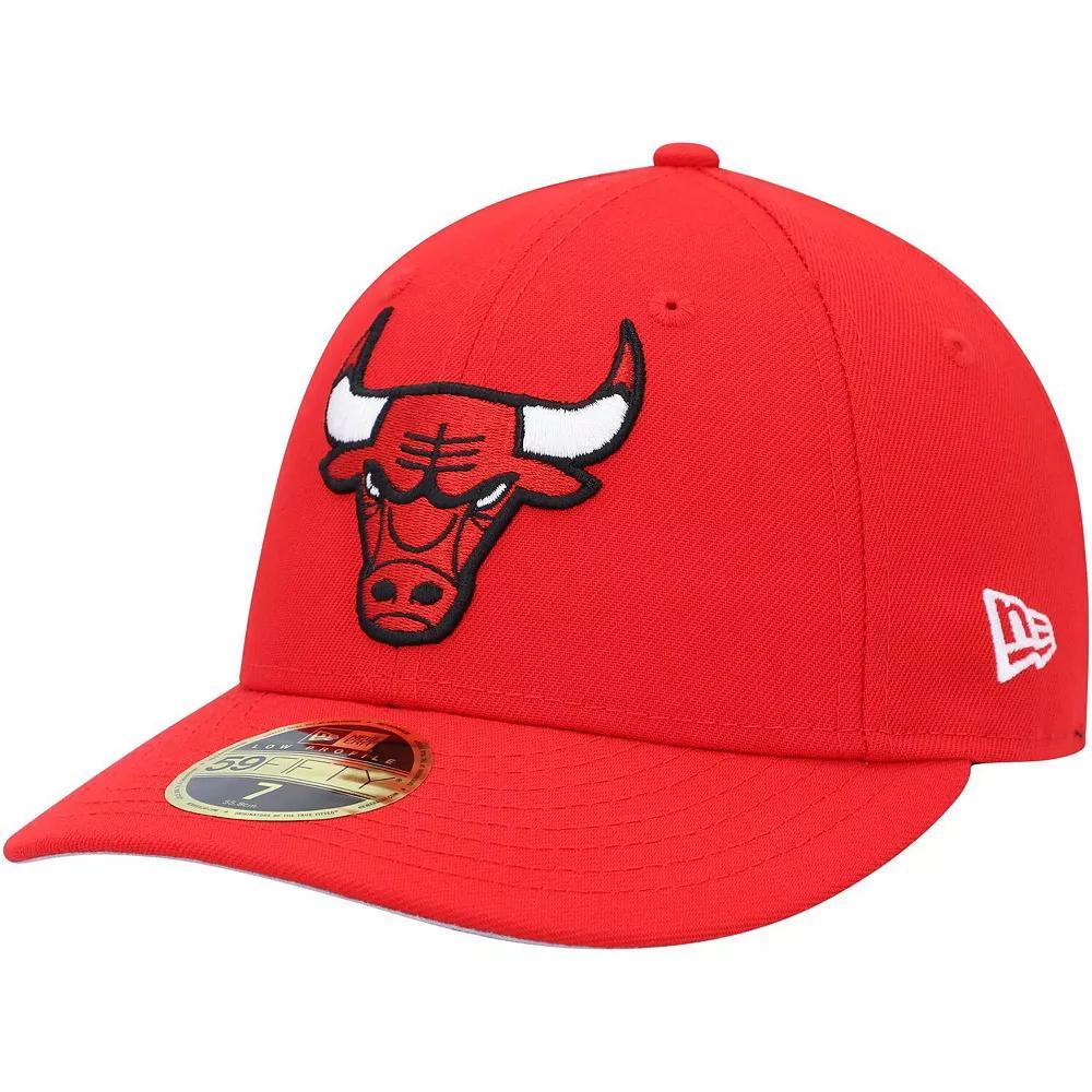 Men's New Era Red Chicago Bulls Team Low Profile 59FIFTY Fitted Hat, Size: 7 1/4 Product Image