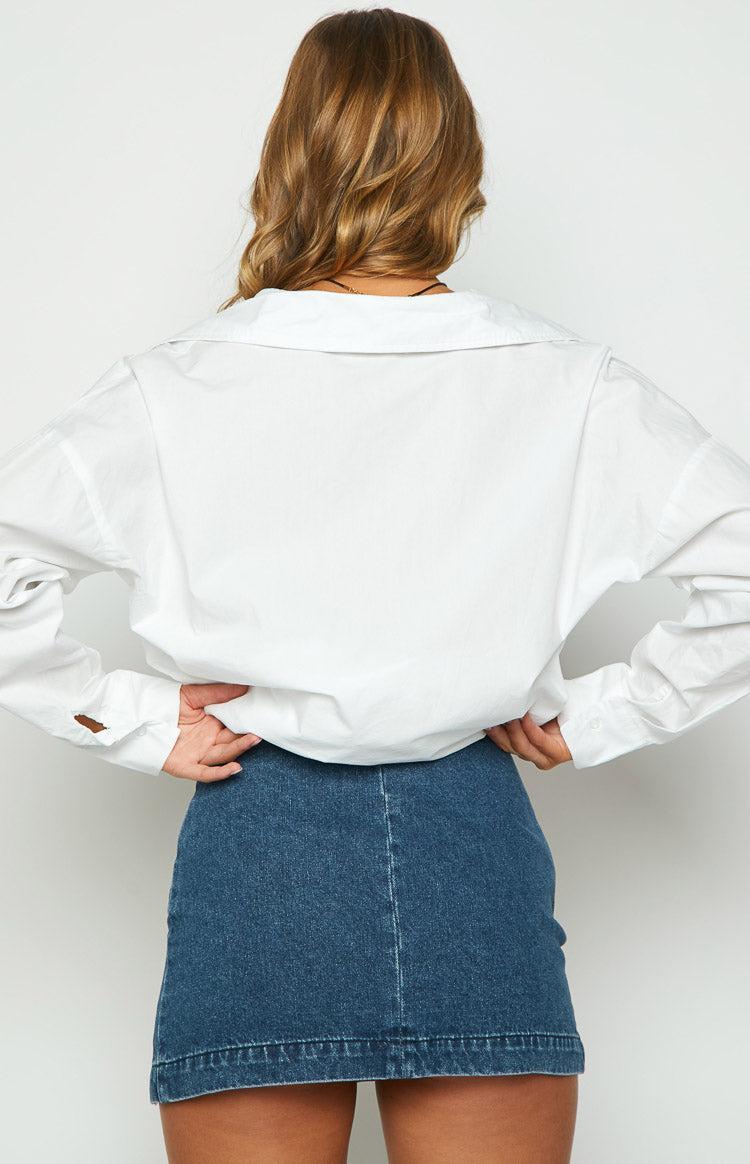 Elouise Buckle Denim Mini Skirt Product Image