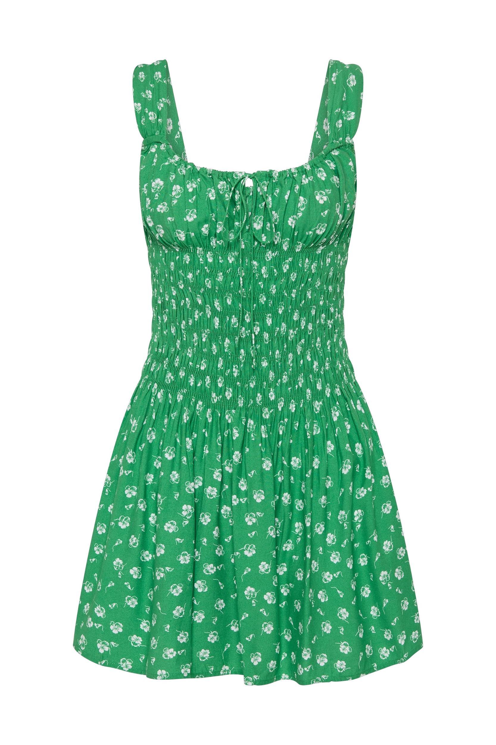 Yerres Mini Dress Green Product Image