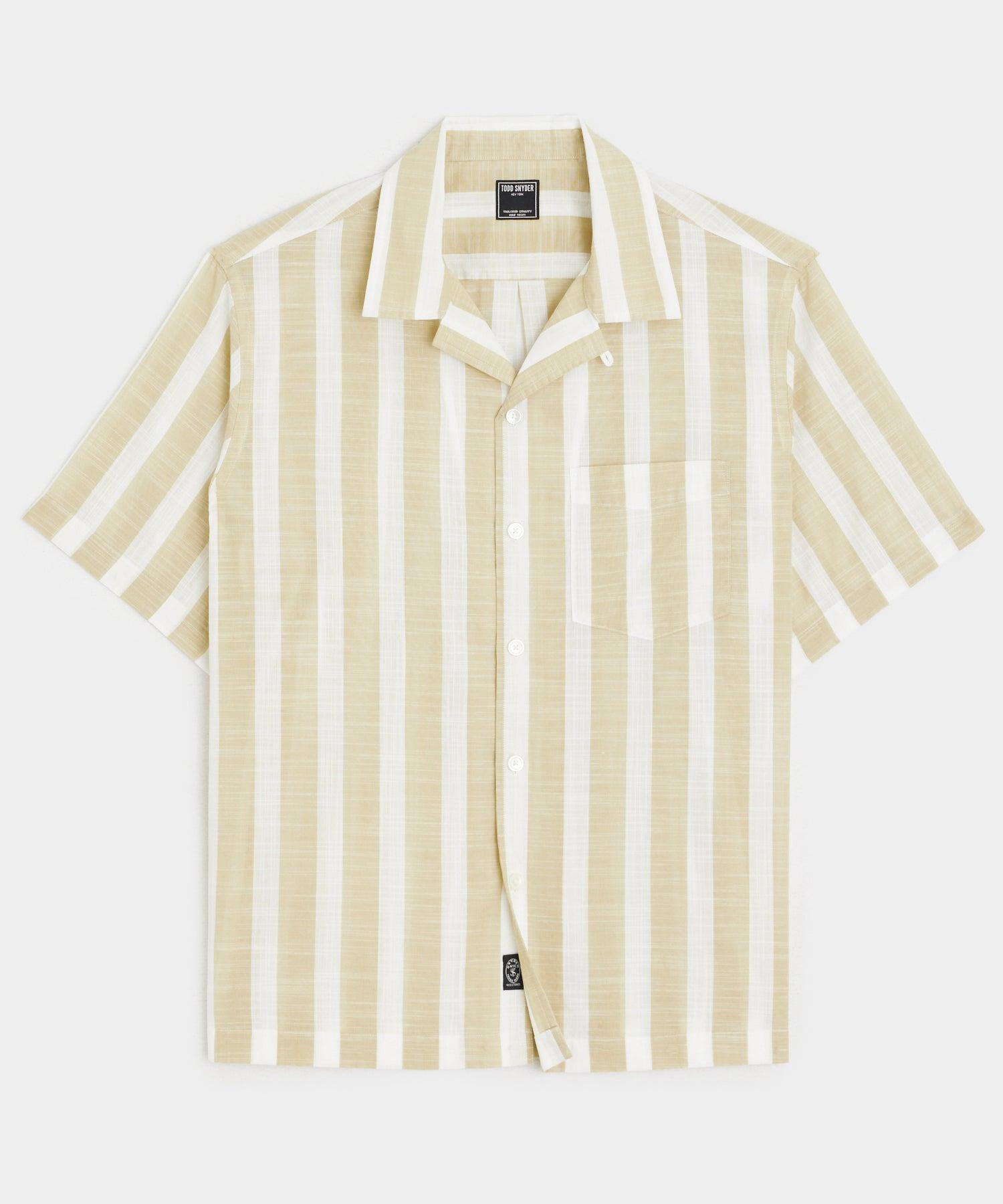 Cropped Cotton Summerweight Camp Collar Shirt Product Image