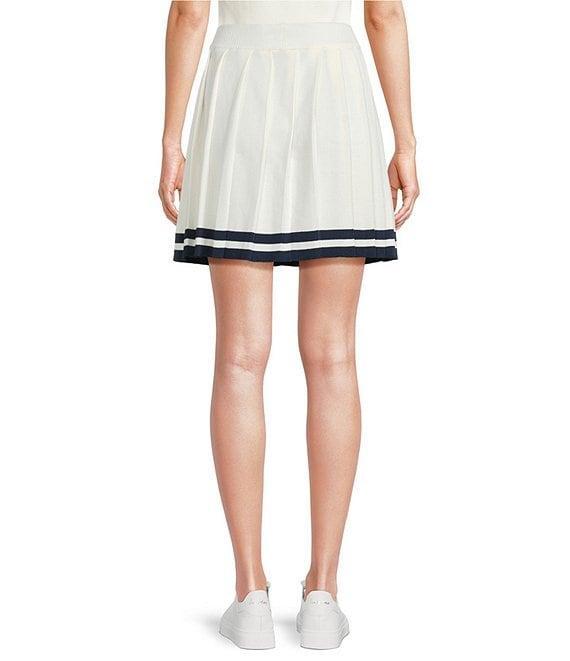 Skies Are Blue Contrast Trim Pleated Coordinating Skirt Product Image
