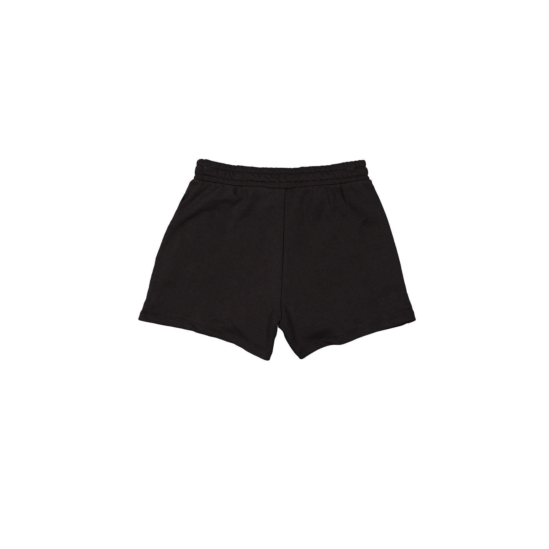 New Era Cap Women's High Waisted Black Script Shorts Female Product Image