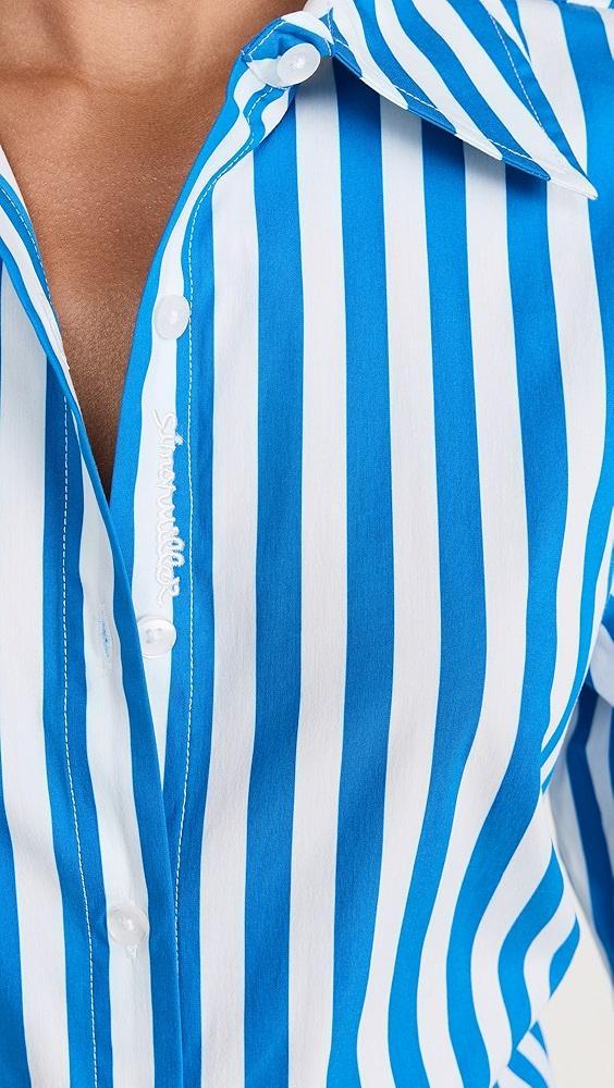 SIMONMILLER Loch Striped Poplin Button Up Top | Shopbop Product Image