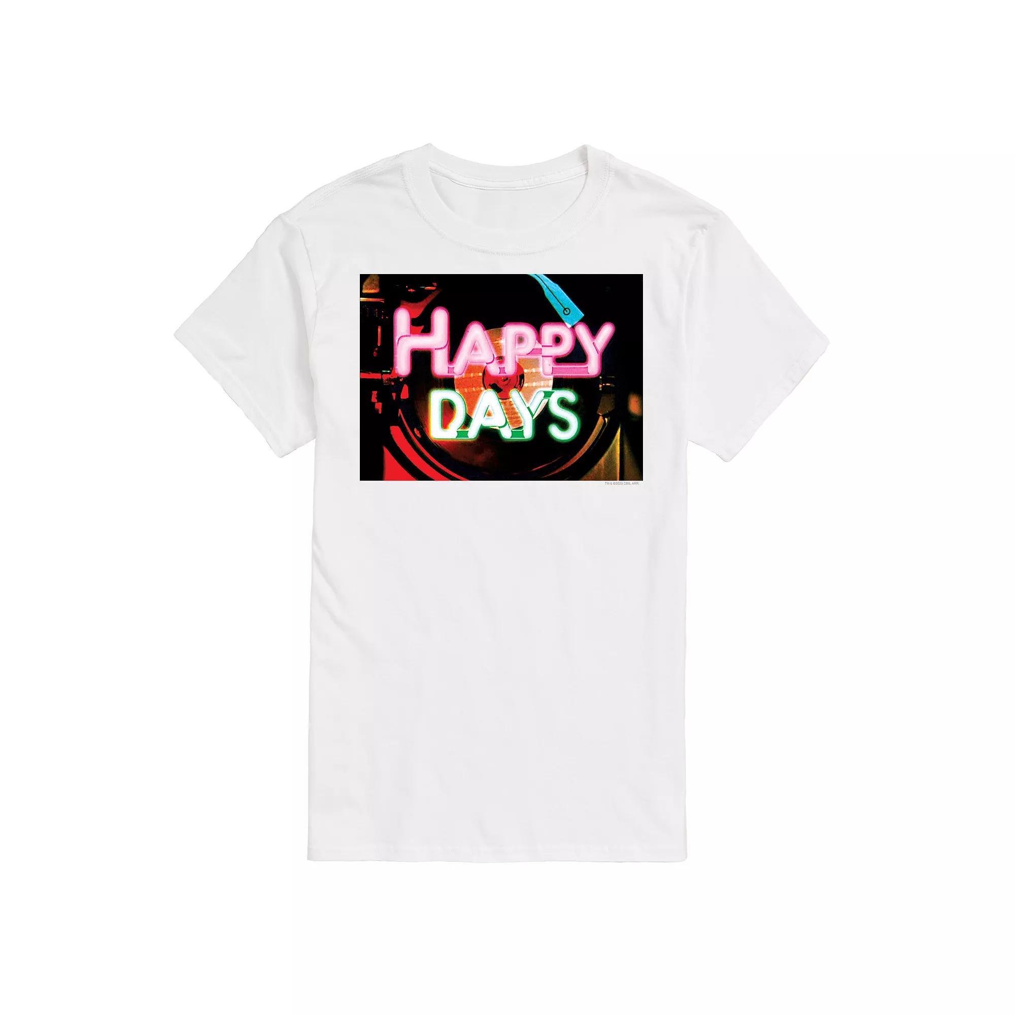 Mens Happy Days Jukebox Logo Graphic Tee Product Image