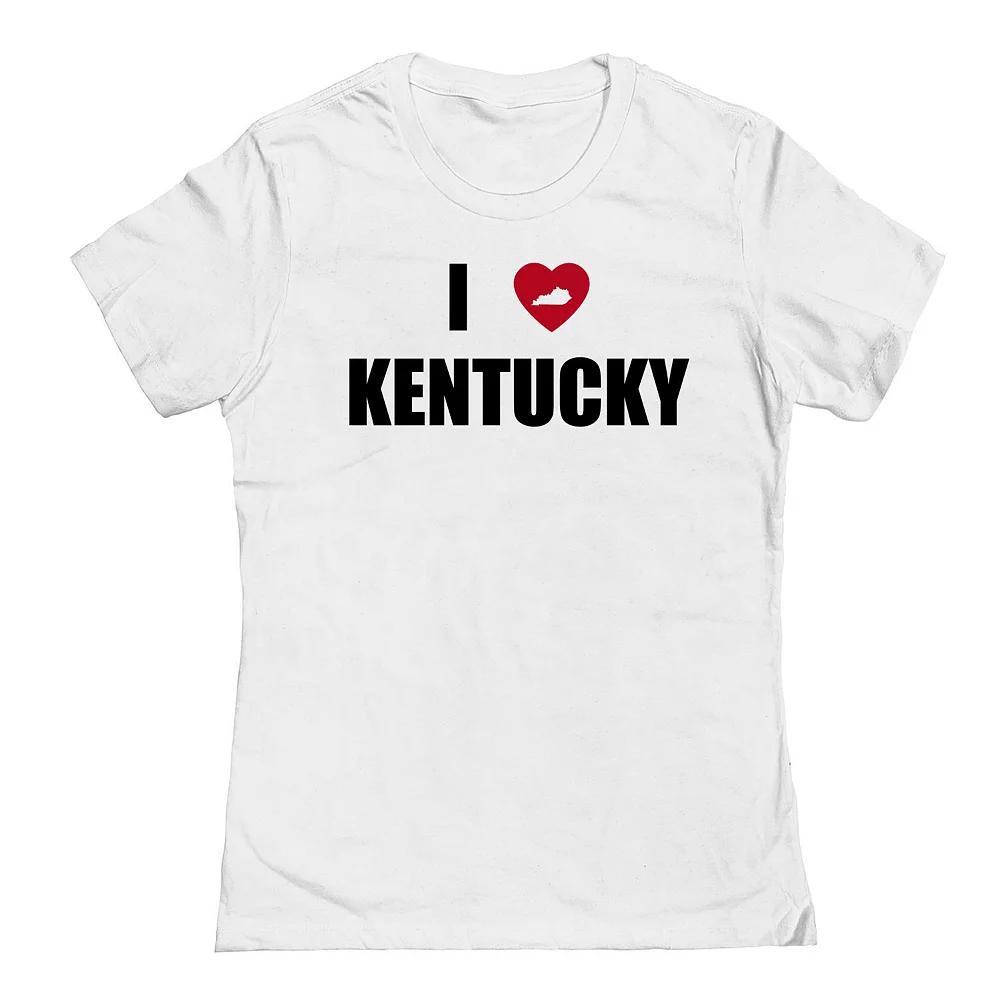 Junior's I Heart Kentucky Graphic Tee, Women's, Size: Large, White Product Image