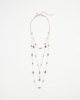 Natural Stone Layered Convertible Necklace Product Image