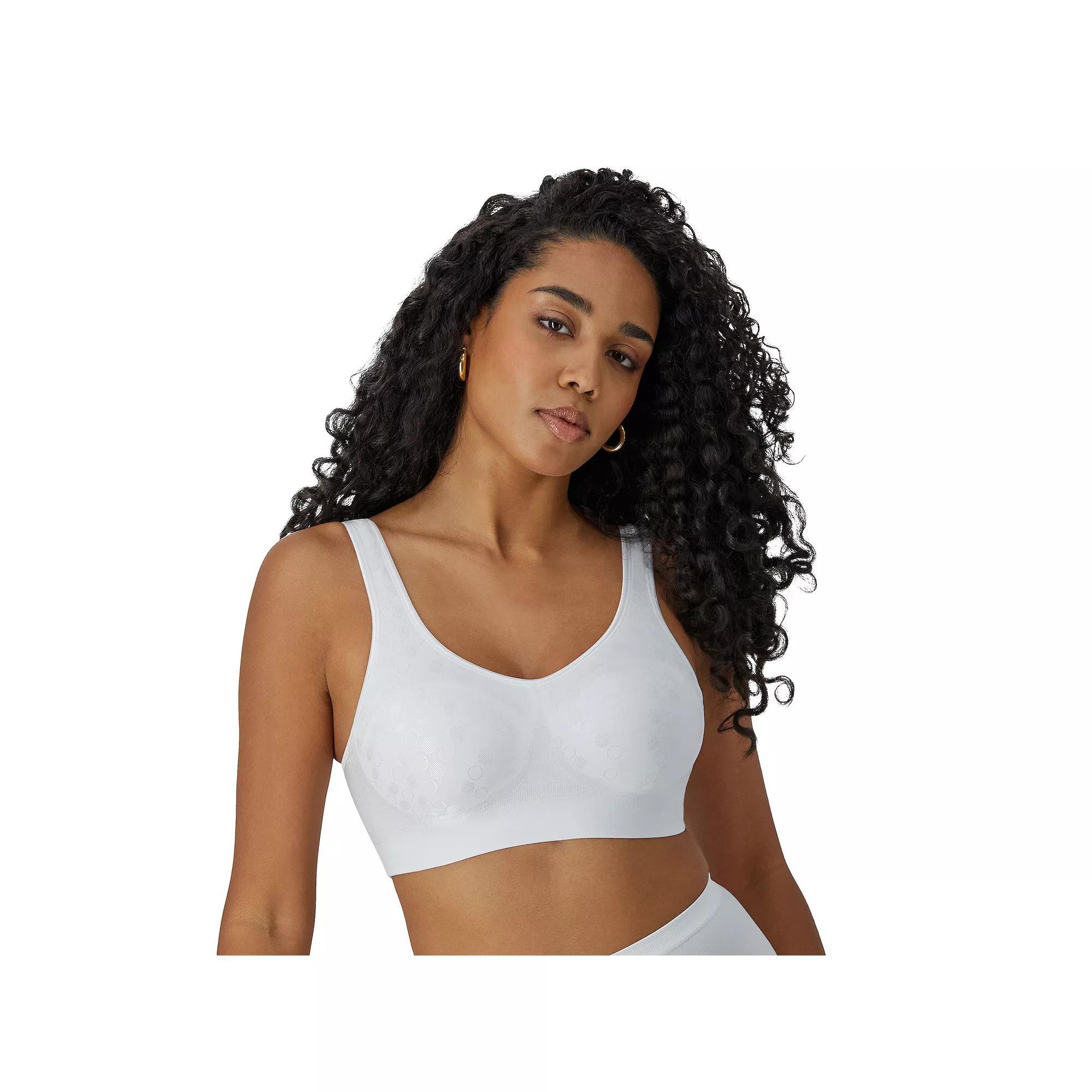 Bali Comfort Revolution Shaping Wireless Bra DF3488, Womens Blue Dot Product Image