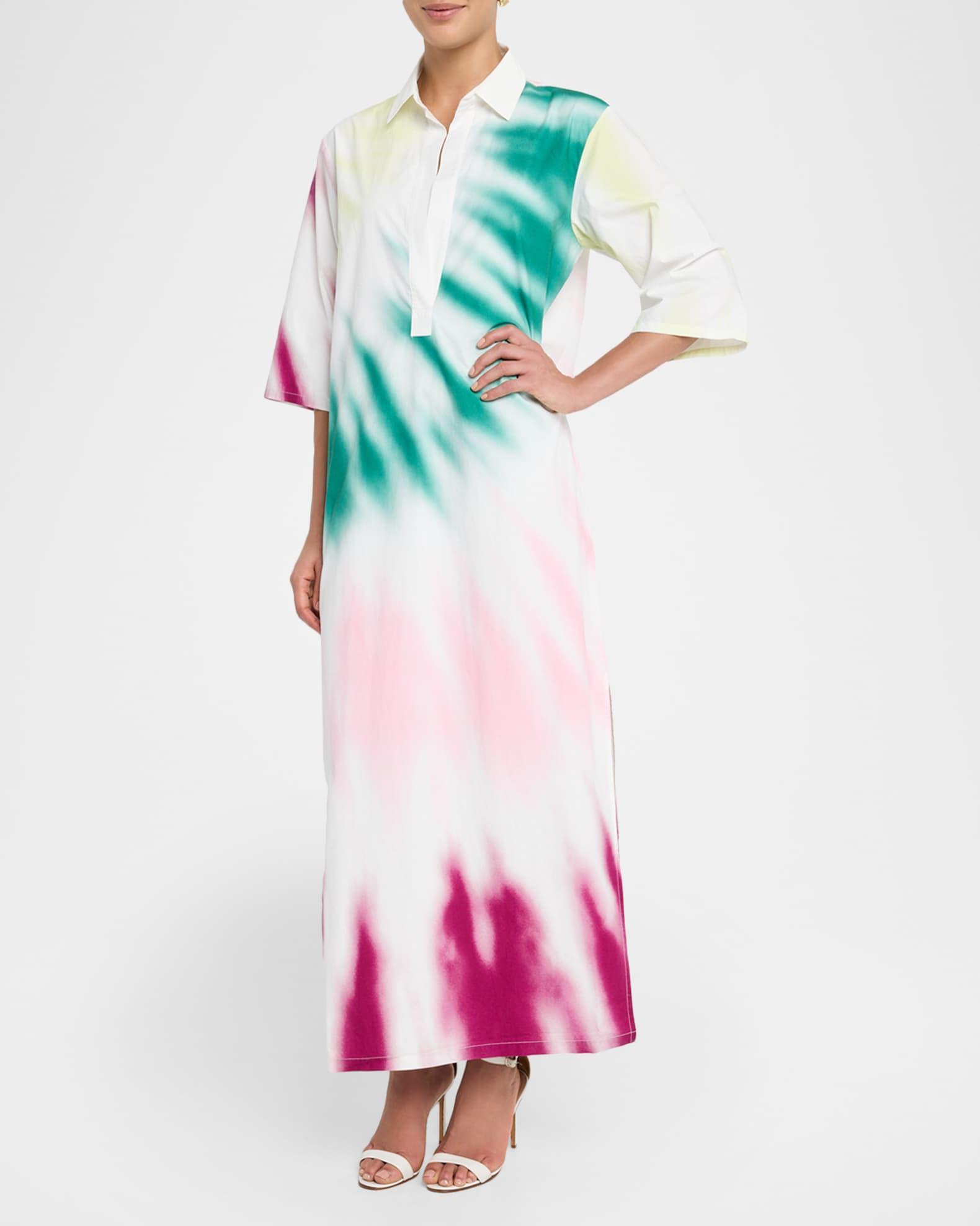 Tie-Dye Caftan Shirtdress Product Image