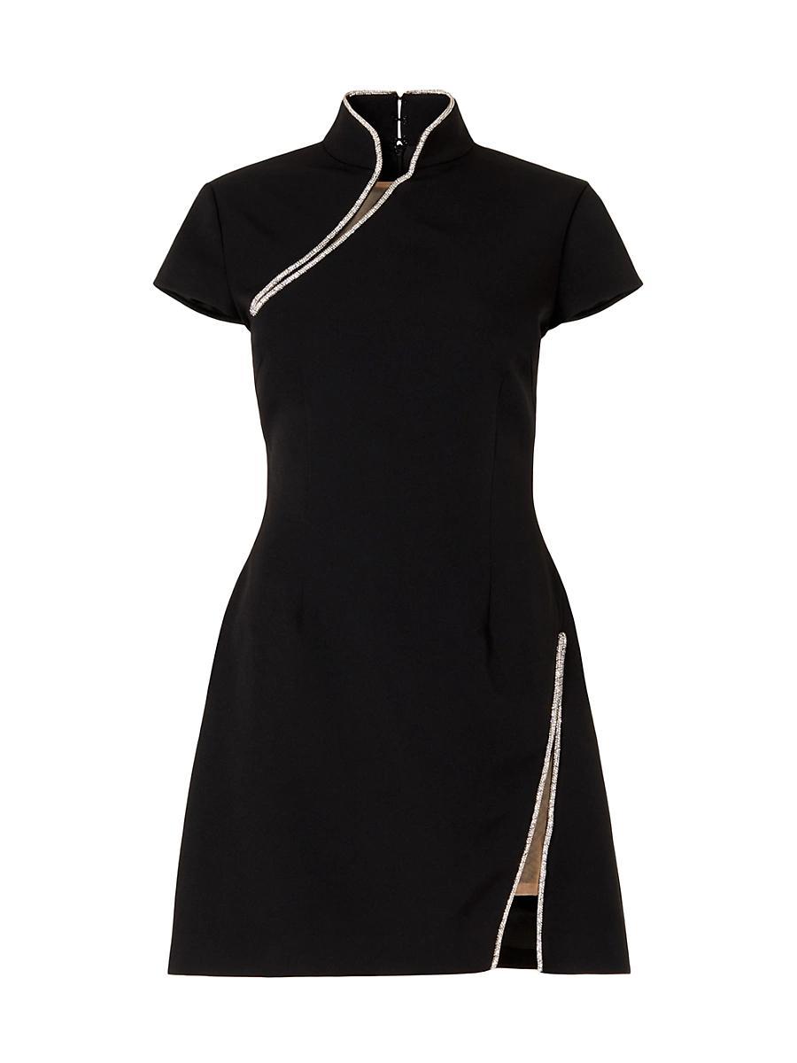 Womens Ingrid Crystal-Embellished Crepe Minidress Product Image