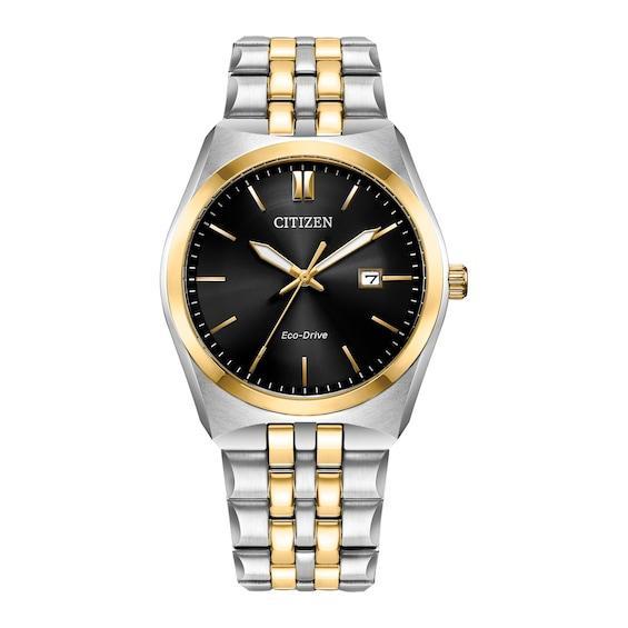 Citizen Eco-Drive Corso Mens Two-Tone Stainless Steel Bracelet Watch Gold Silver Product Image