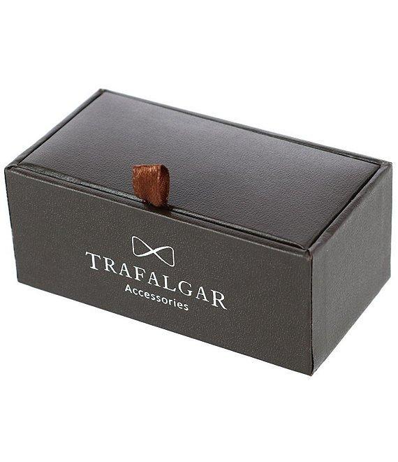 Trafalgar Sutton Mother Of Pearl Rhodium Tuxedo 4-Piece Stud Set Product Image
