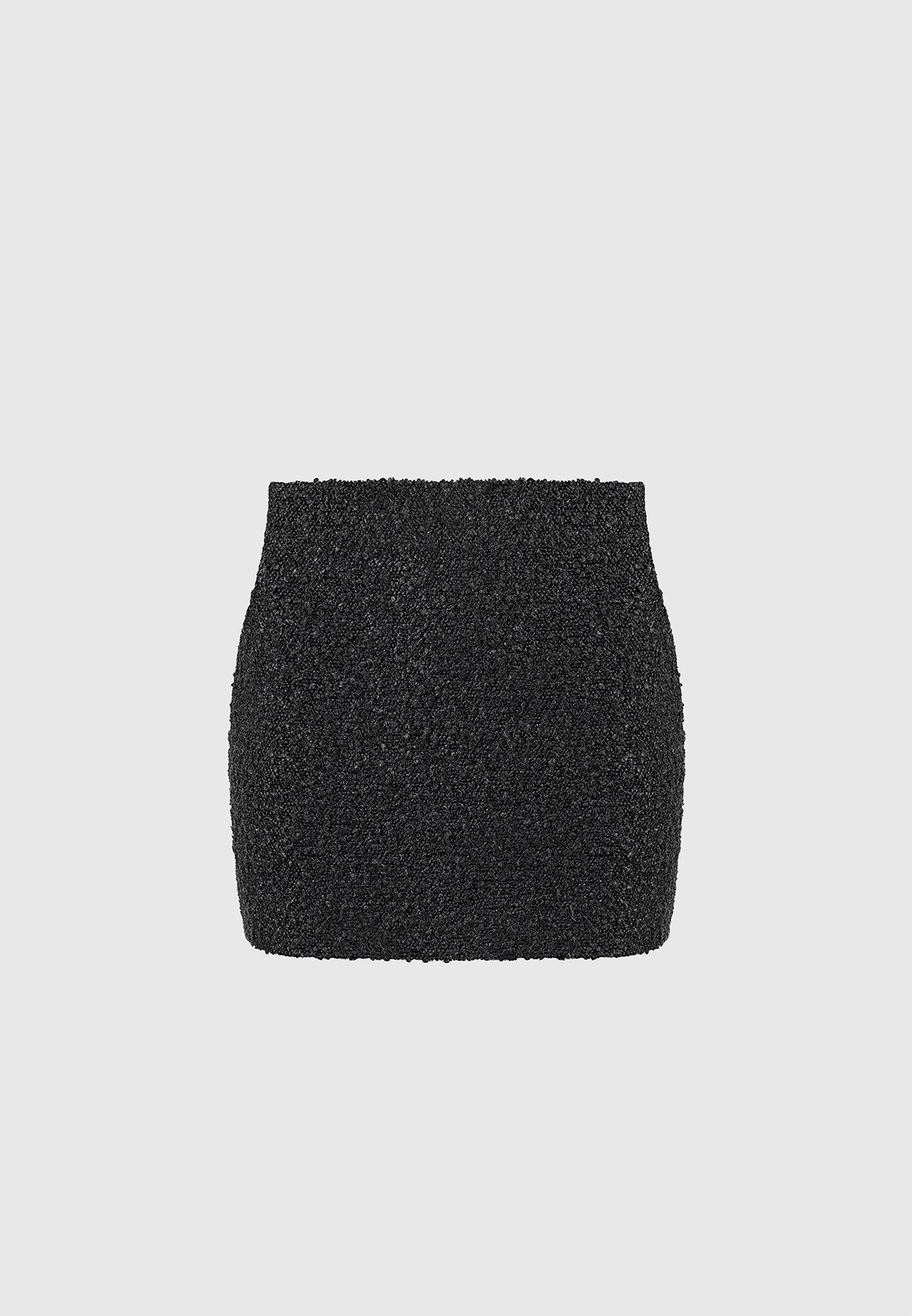 Boucle Mini Skirt - Black Female Product Image