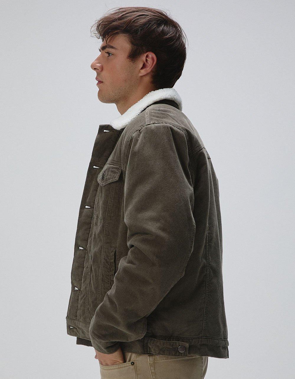 RSQ Mens Corduroy Sherpa Trucker Jacket - TAN Product Image