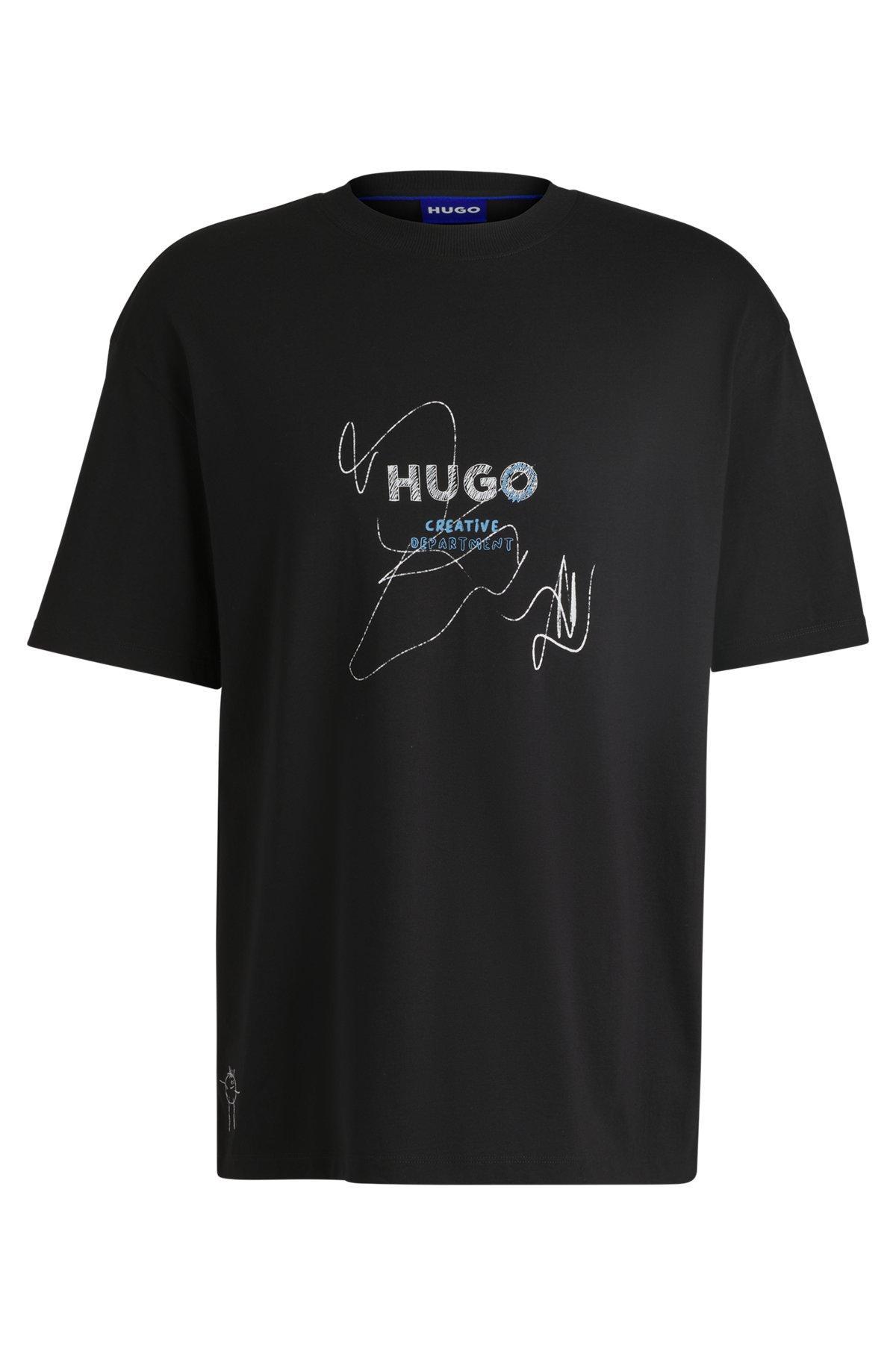 Cotton-jersey T-shirt with seasonal artwork Product Image