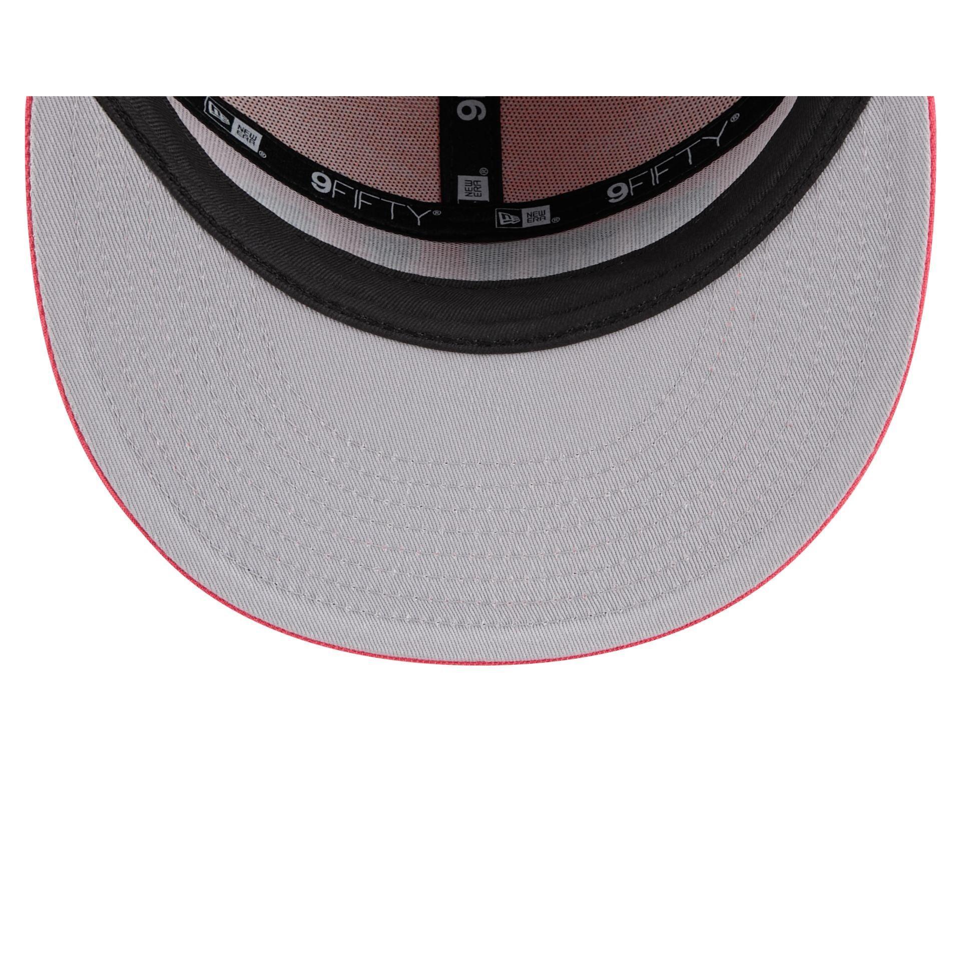 Chicago Bulls Coral Split Panel 9FIFTY Snapback Hat Male Product Image