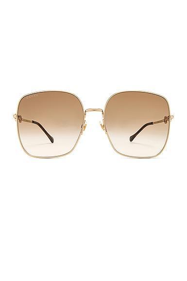 Oversized Square Metal Sunglasses Product Image