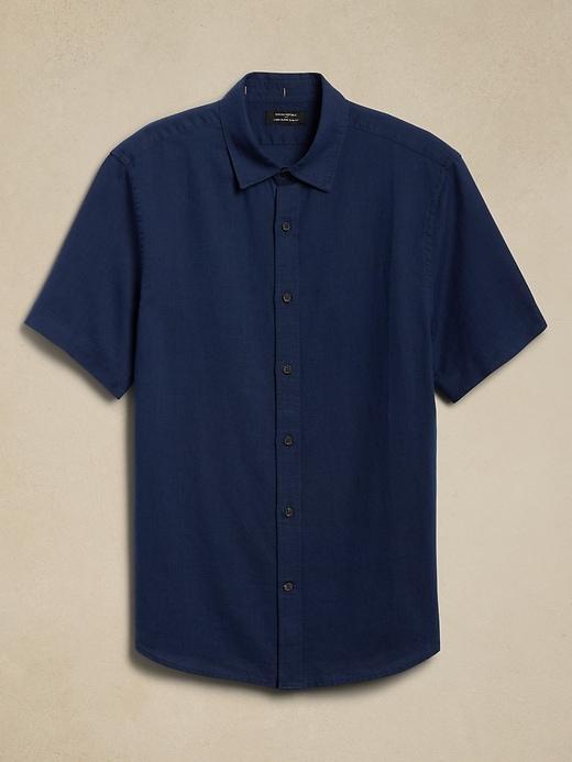 Slim Linen-Blend Shirt Product Image