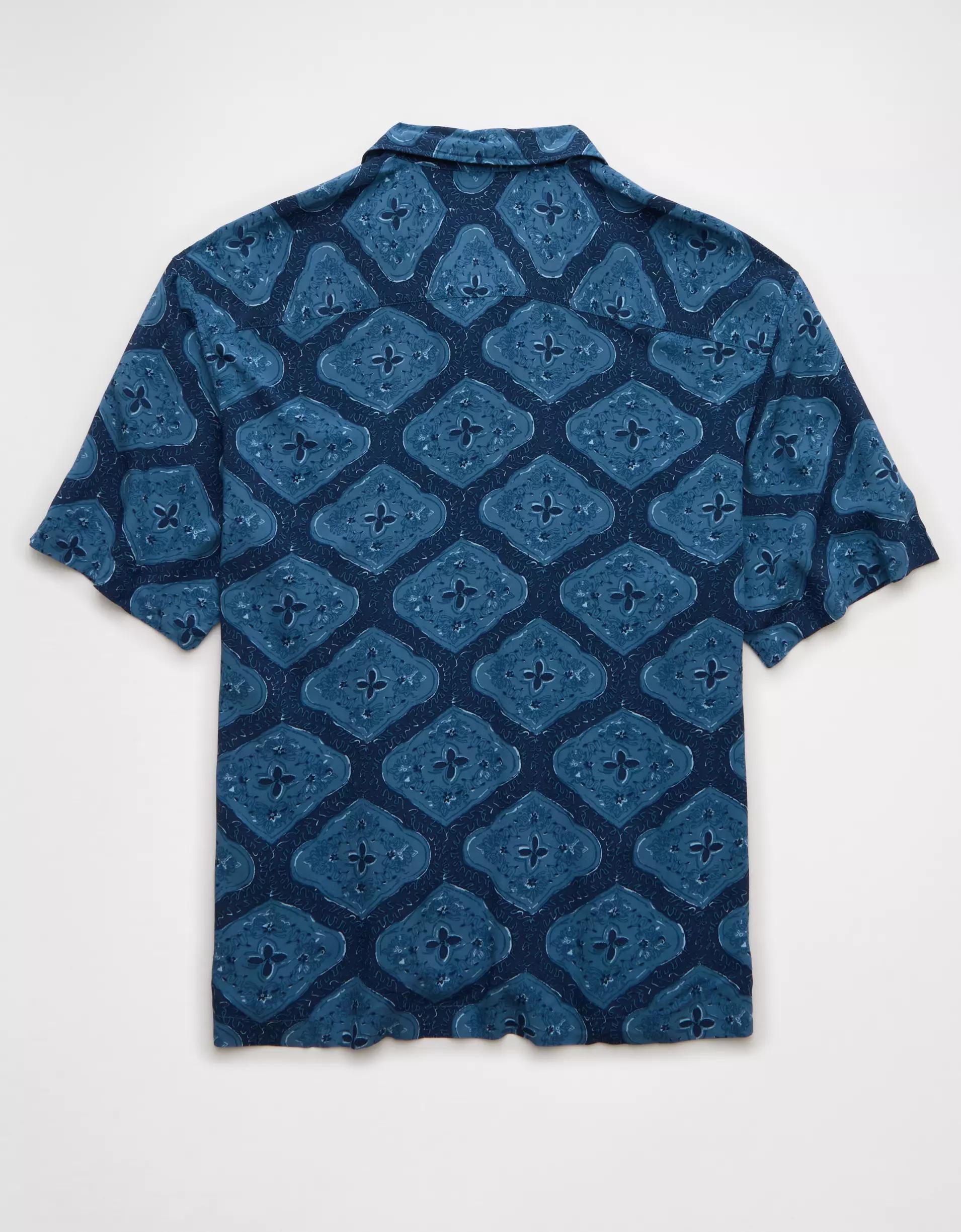 AE Poolside Printed Button-Up Shirt Product Image