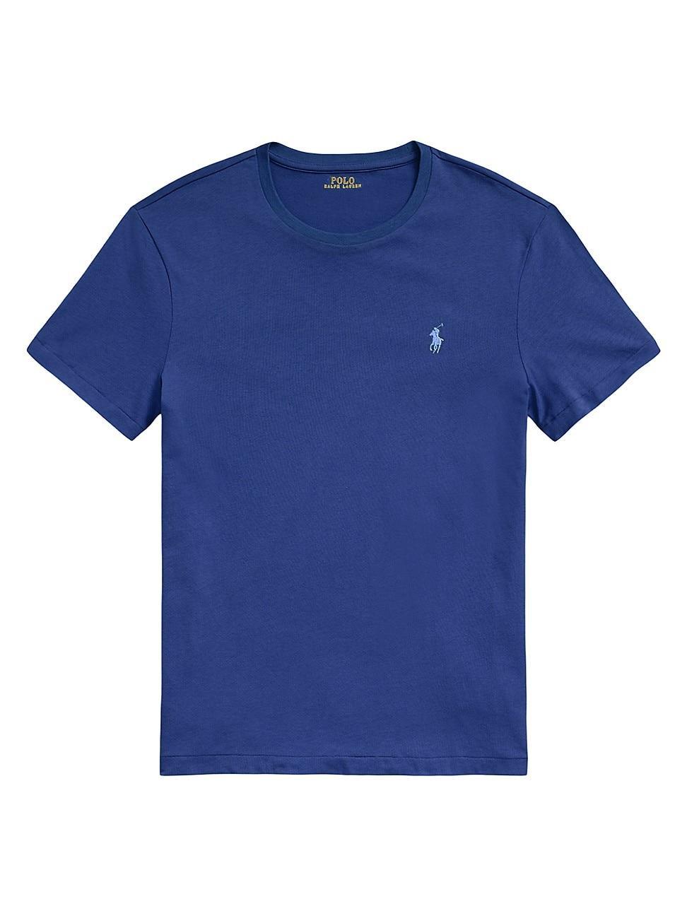 Mens Custom-Slim-Fit Jersey Crewneck T-Shirt Product Image