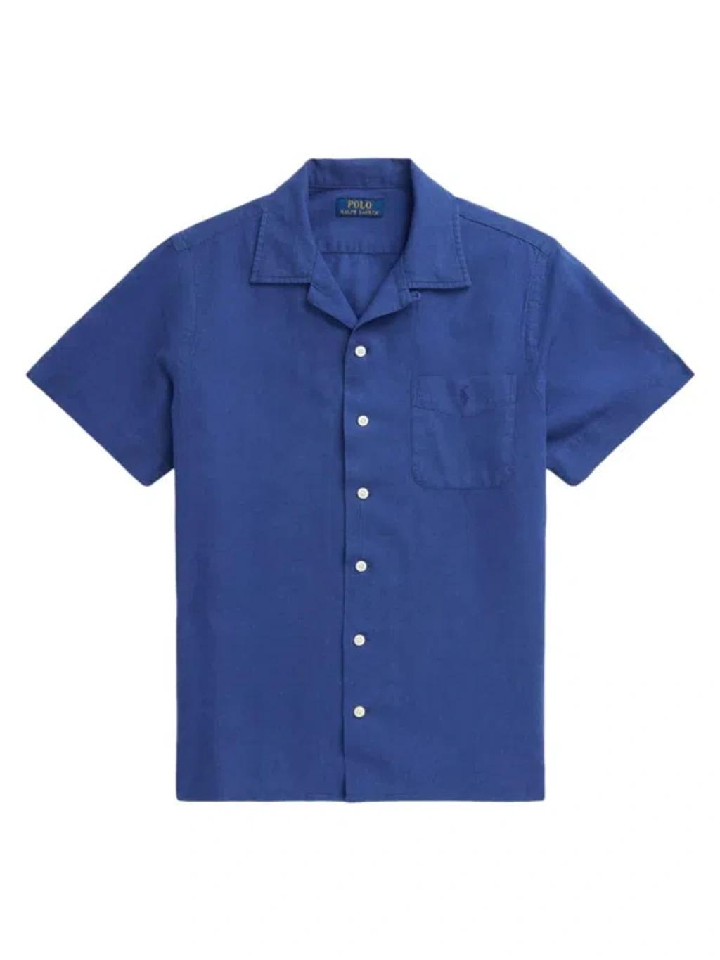 Polo Ralph Lauren Classic Fit Linen-Cotton Camp Shirt (Celadon) Men's Clothing Product Image