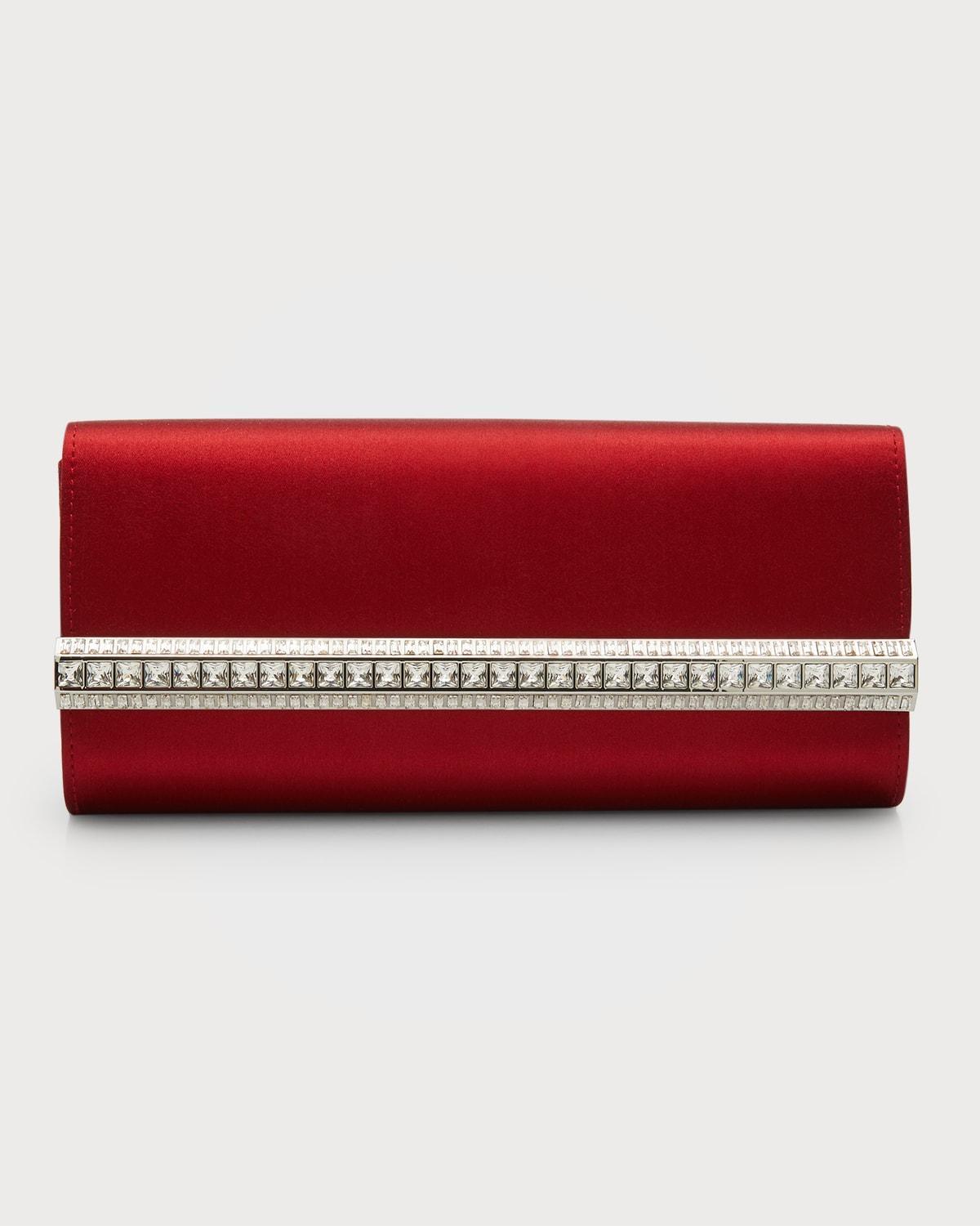 Perry Satin & Crystal Clutch Bag Product Image