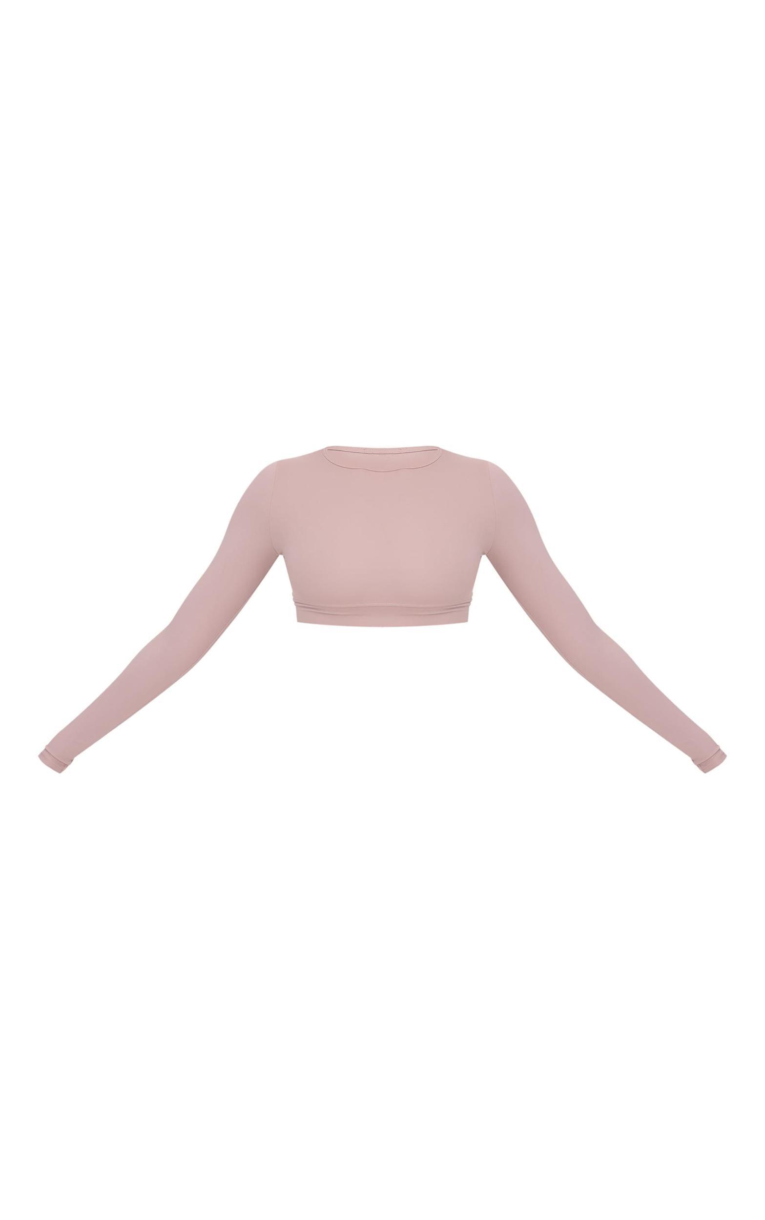 Taupe Sculpt Long Sleeve Sports Top Product Image