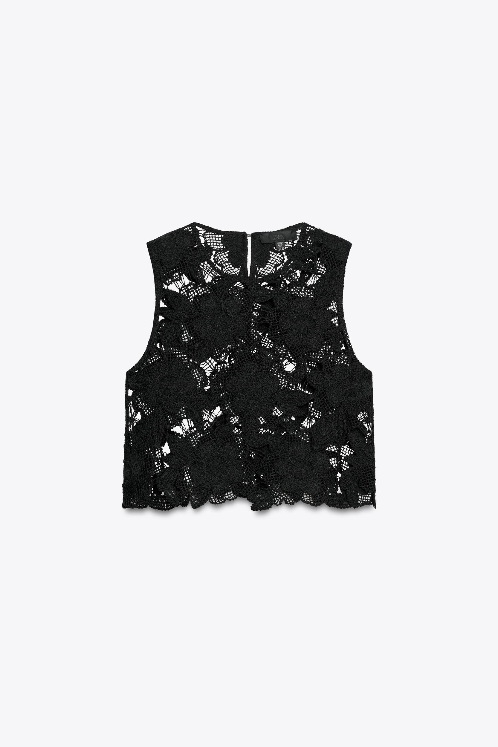 FLORAL CROCHET TOP Product Image