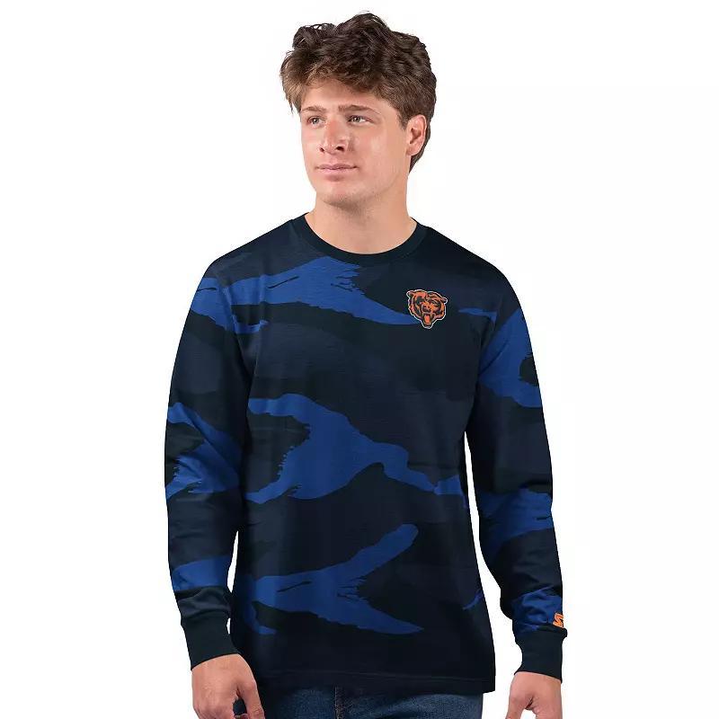 Men's Starter Navy Chicago Bears Thursday Night Gridiron Long Sleeve T-Shirt, Size: 5XL, Blue Product Image