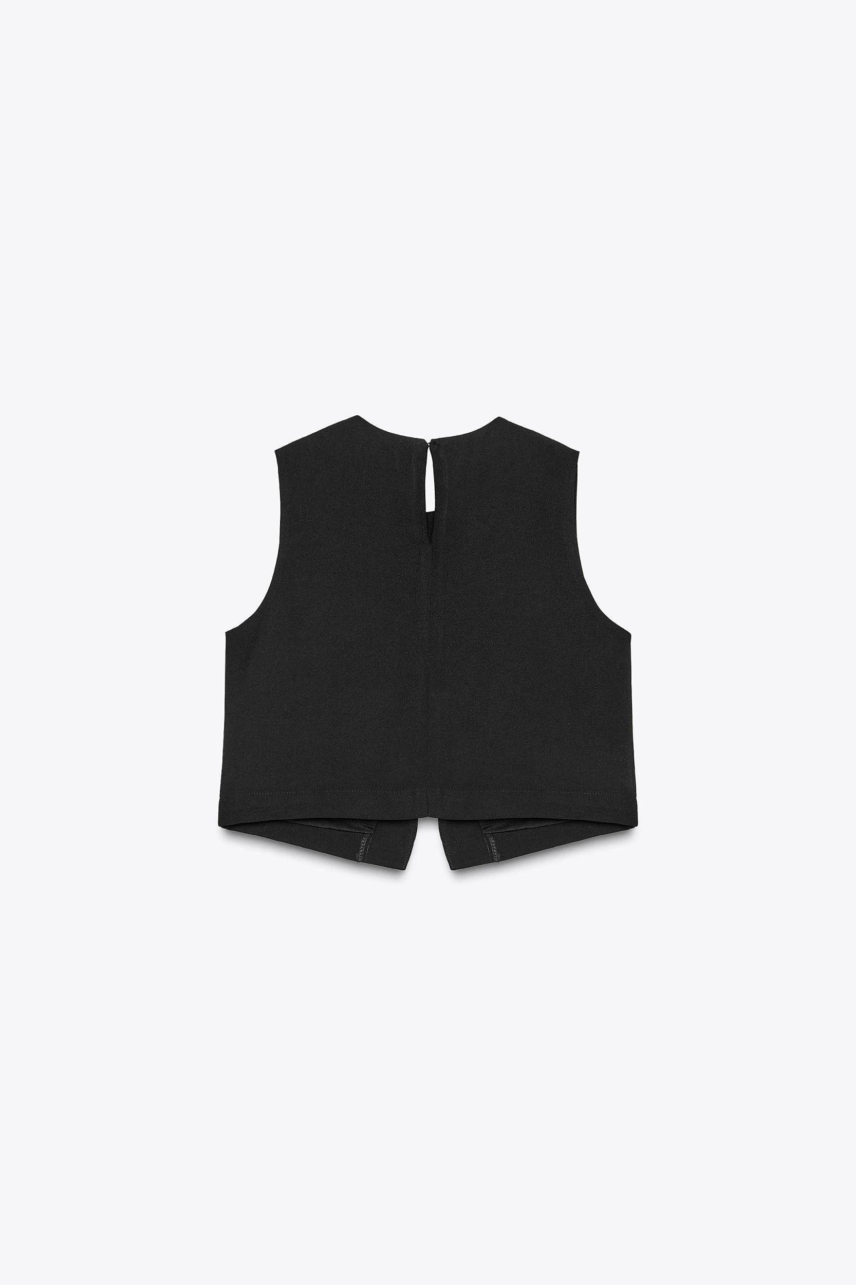 GOLD BUTTON WRAP TOP Product Image