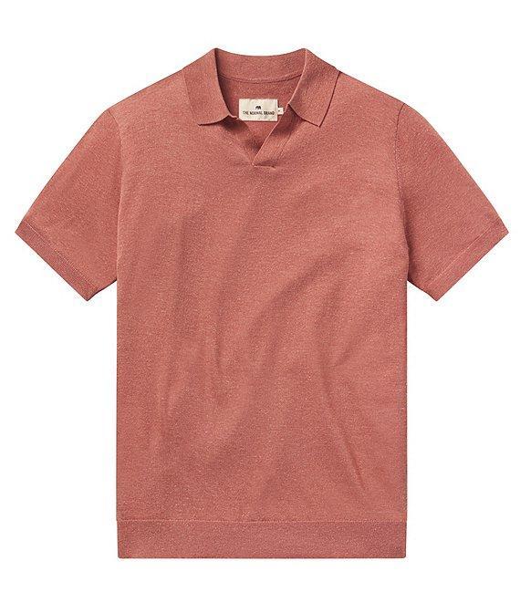 The Normal Brand Linen Blend Short Sleeve Polo Shirt Product Image