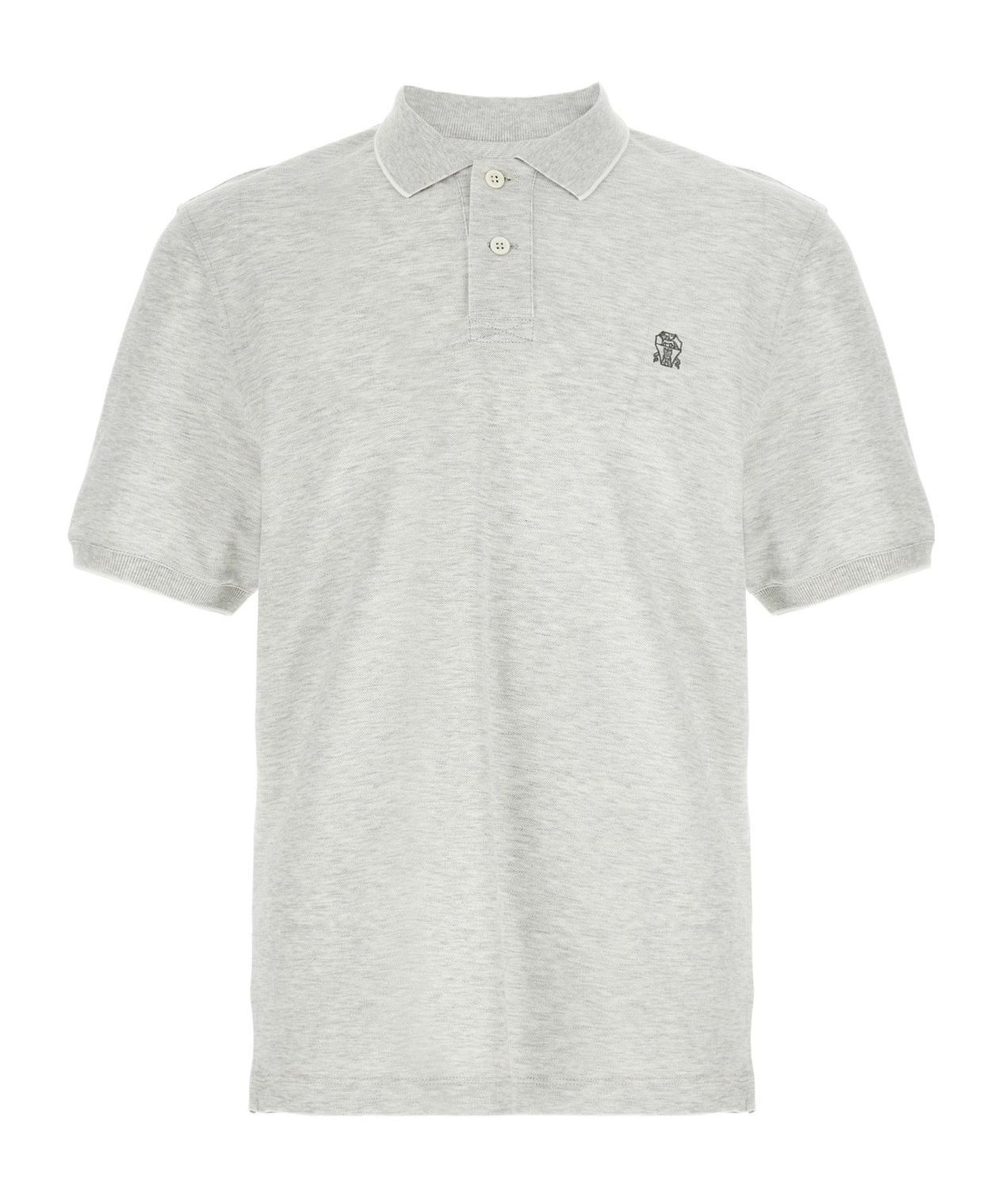BRUNELLO CUCINELLI Short-sleeved Polo Shirt In White Product Image