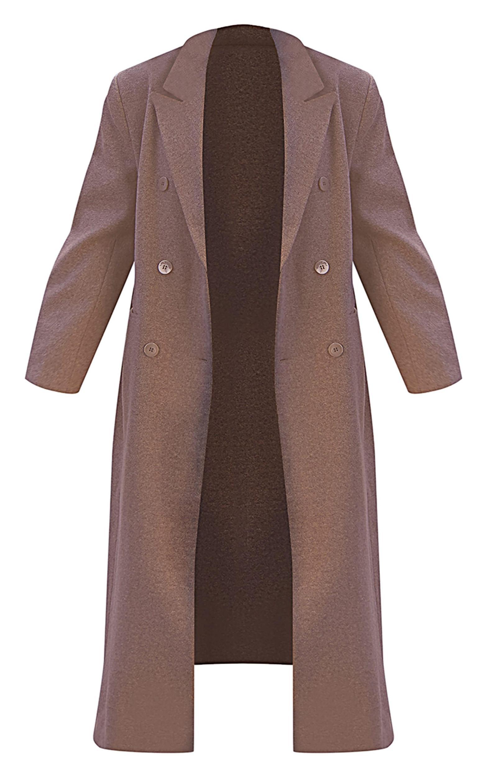  Mushroom Double Breasted Oversized Structured Coat Product Image
