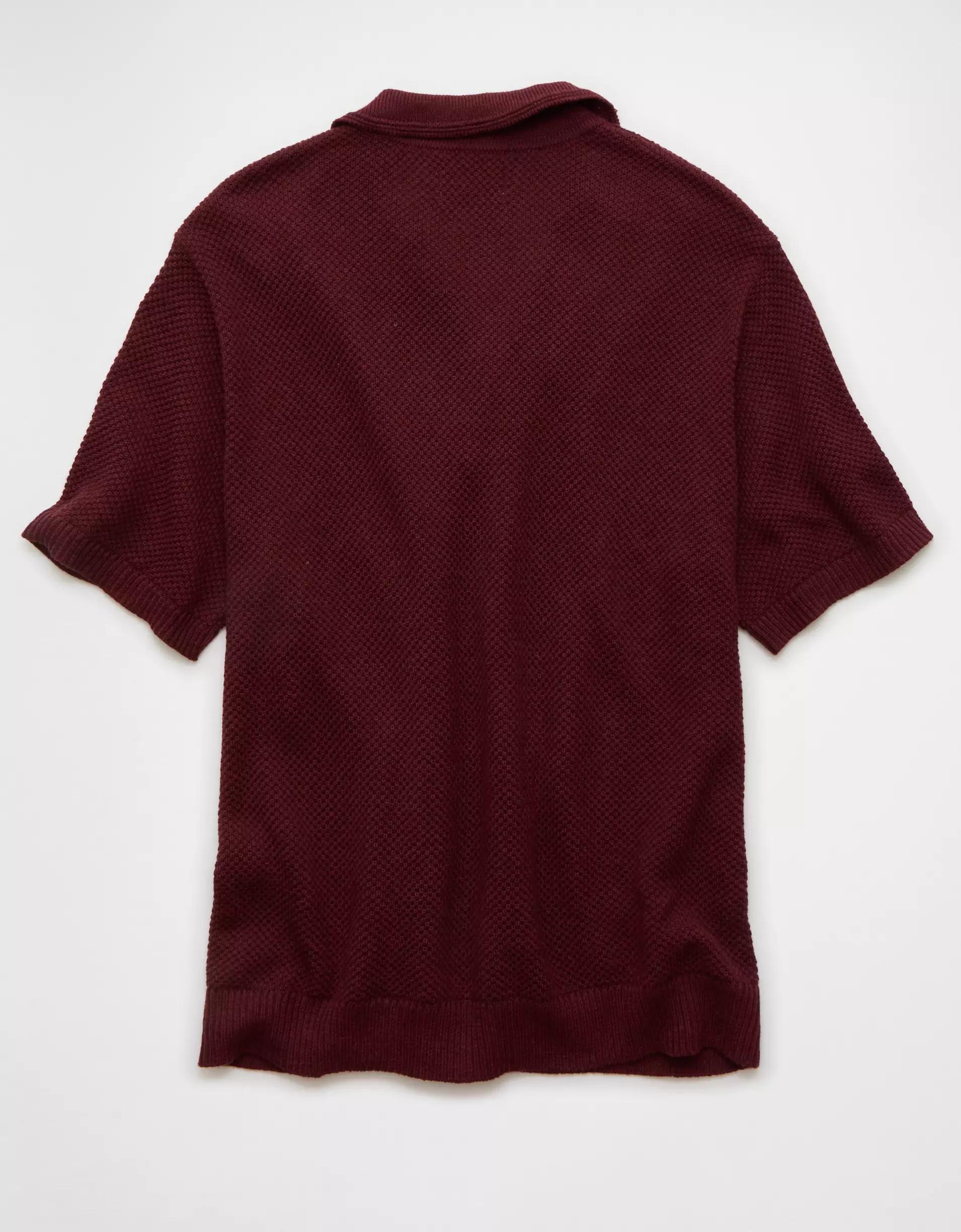 AE Pique Sweater Polo Shirt Product Image