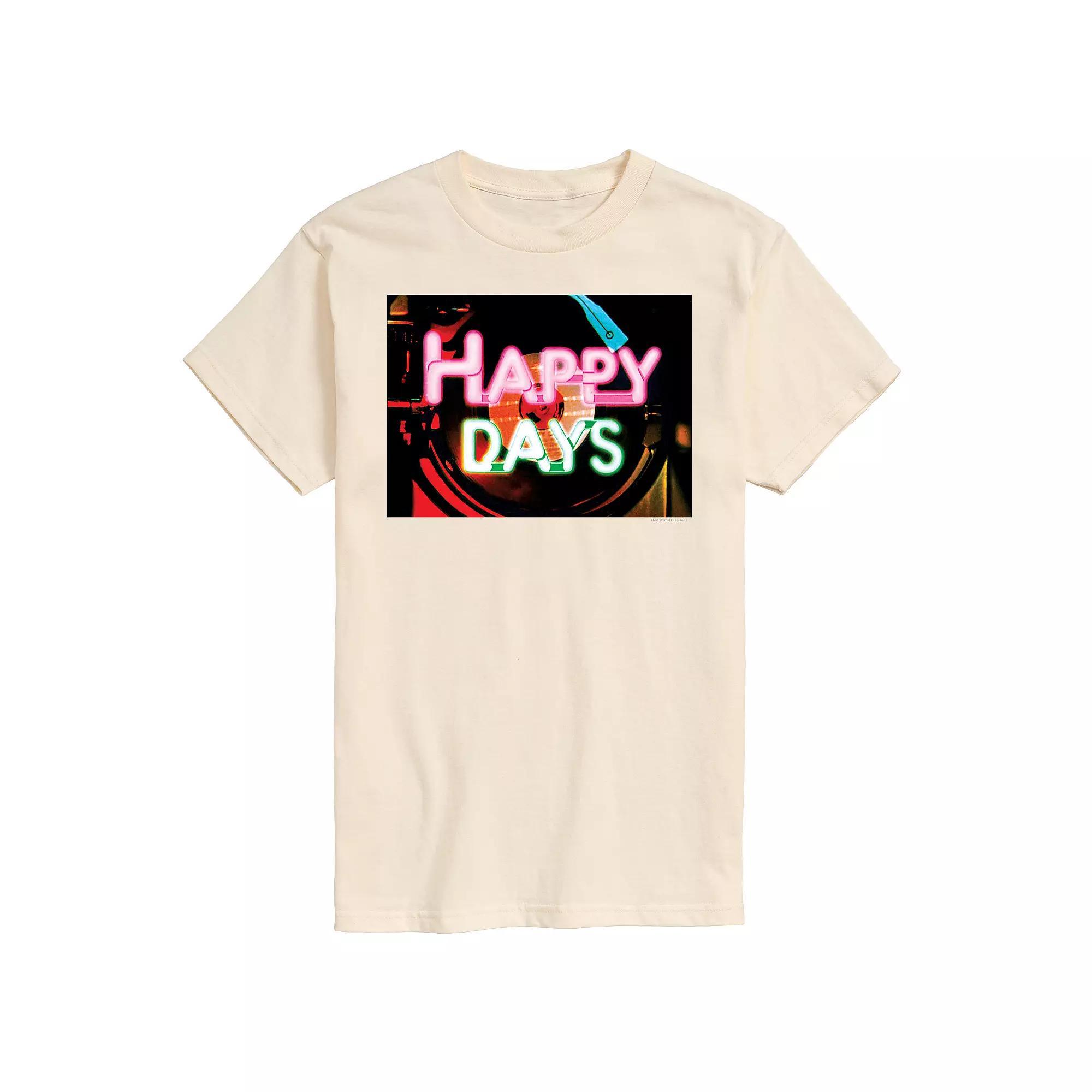 Mens Happy Days Jukebox Logo Graphic Tee Product Image