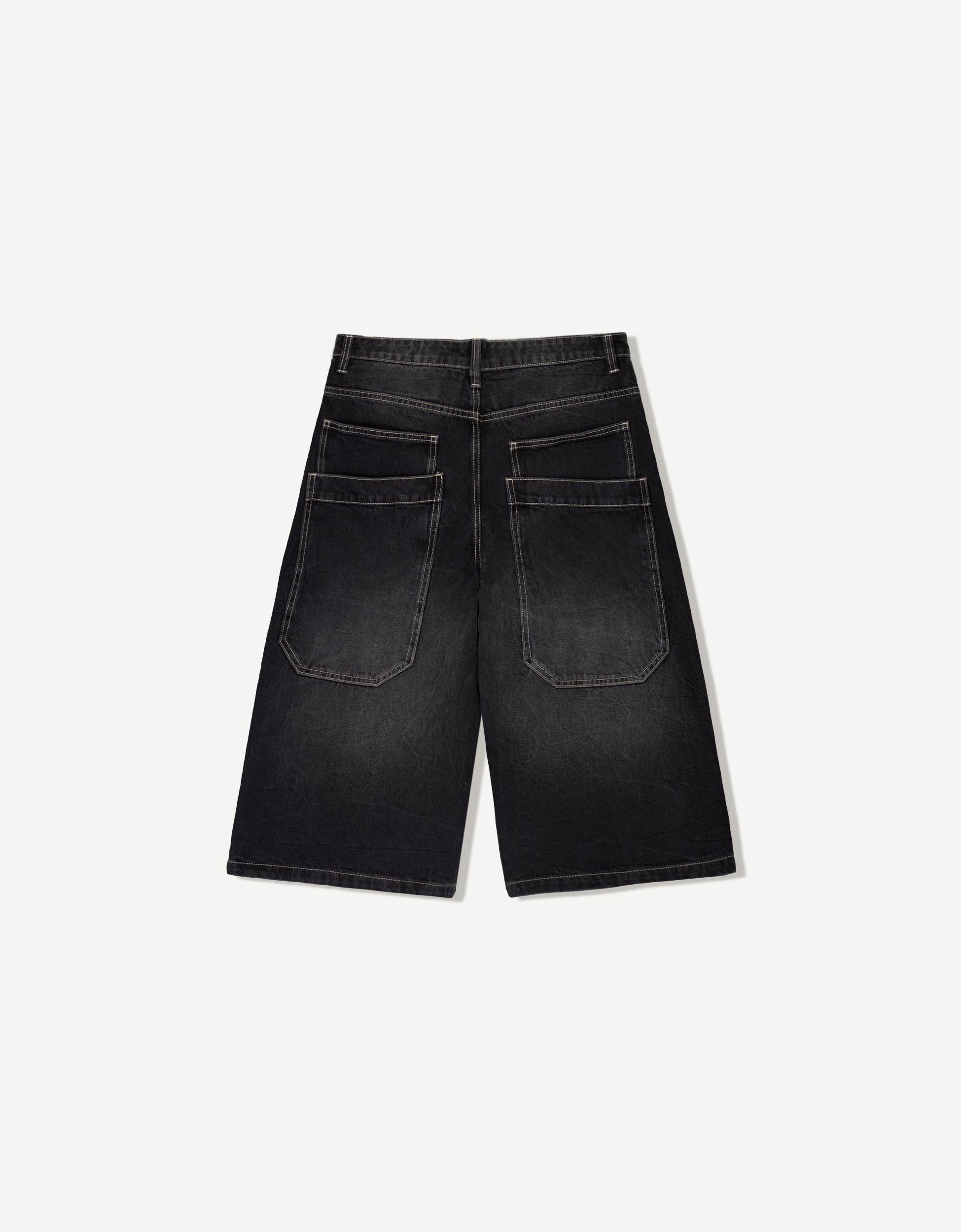 Super baggy denim Bermuda jorts Product Image