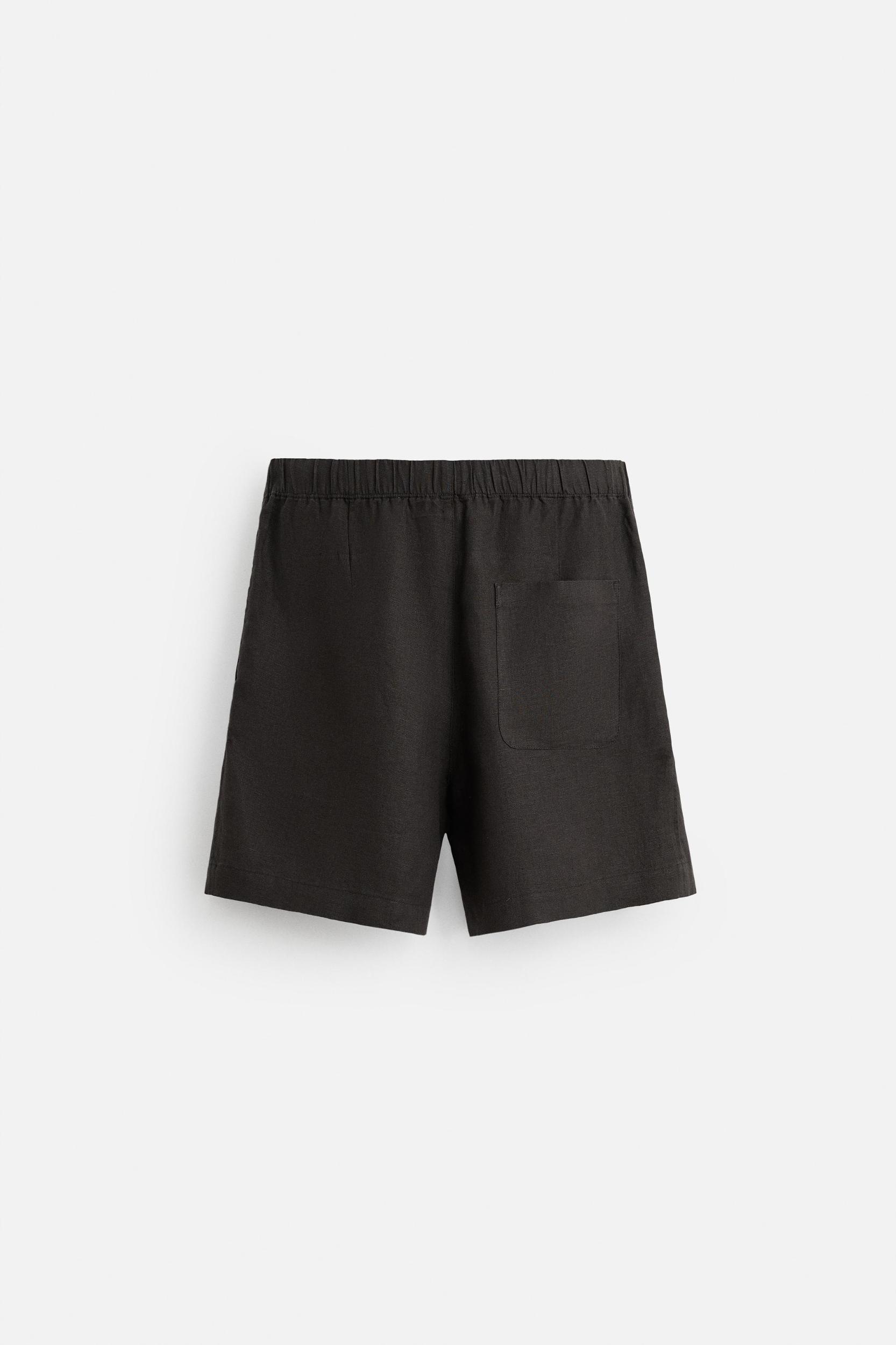 100% LINEN BERMUDA SHORTS Product Image