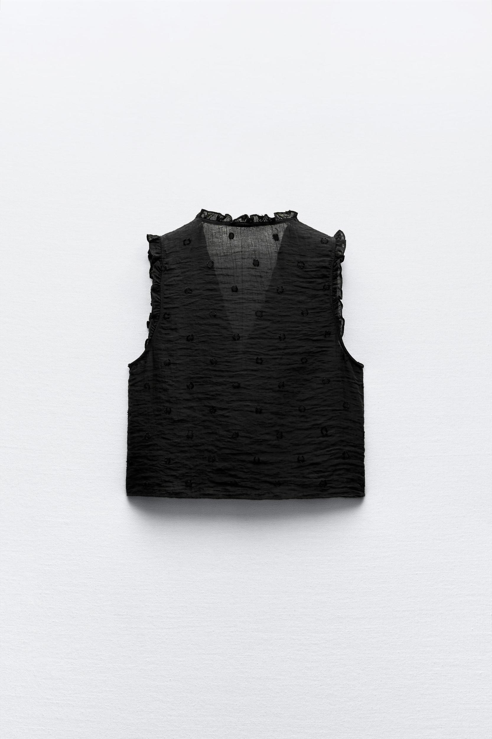 RUFFLED SWISS DOT TOP Product Image