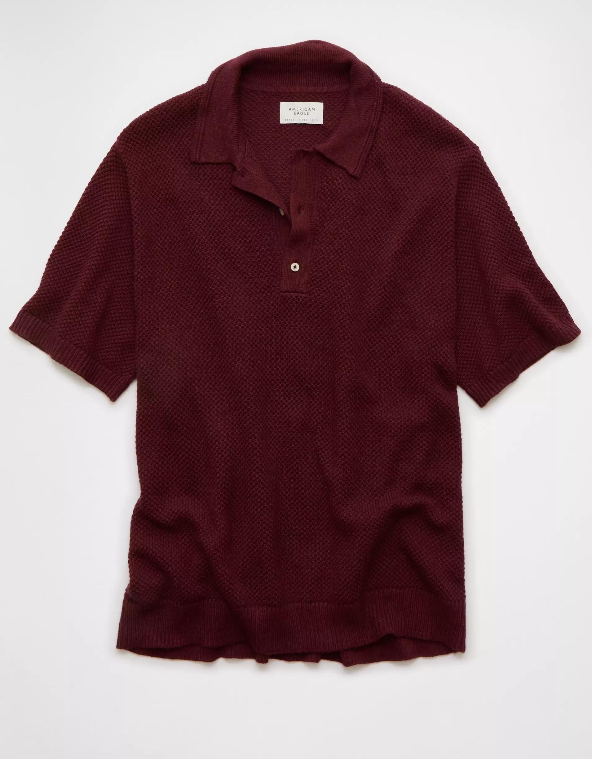 AE Pique Sweater Polo Shirt Product Image