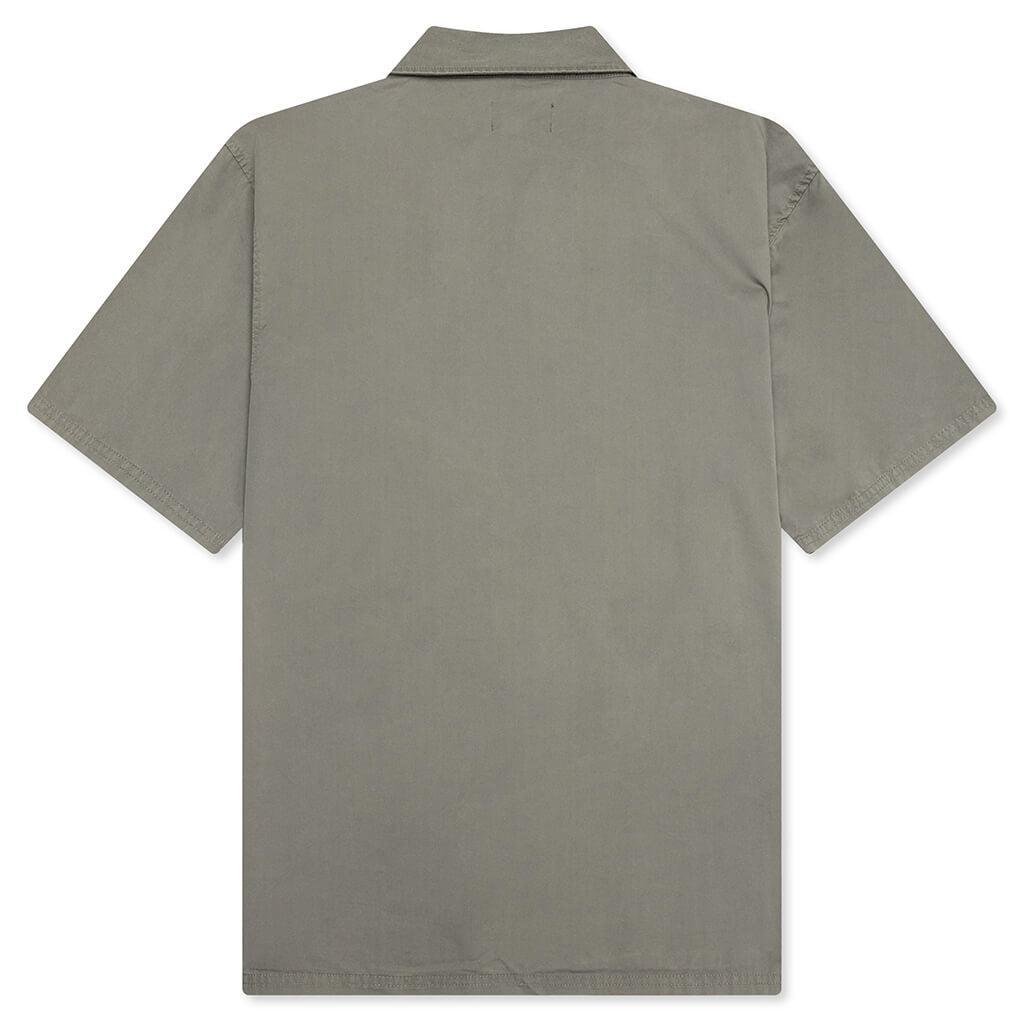 Script Camp Collar Shirt - Washed Khaki Male Product Image