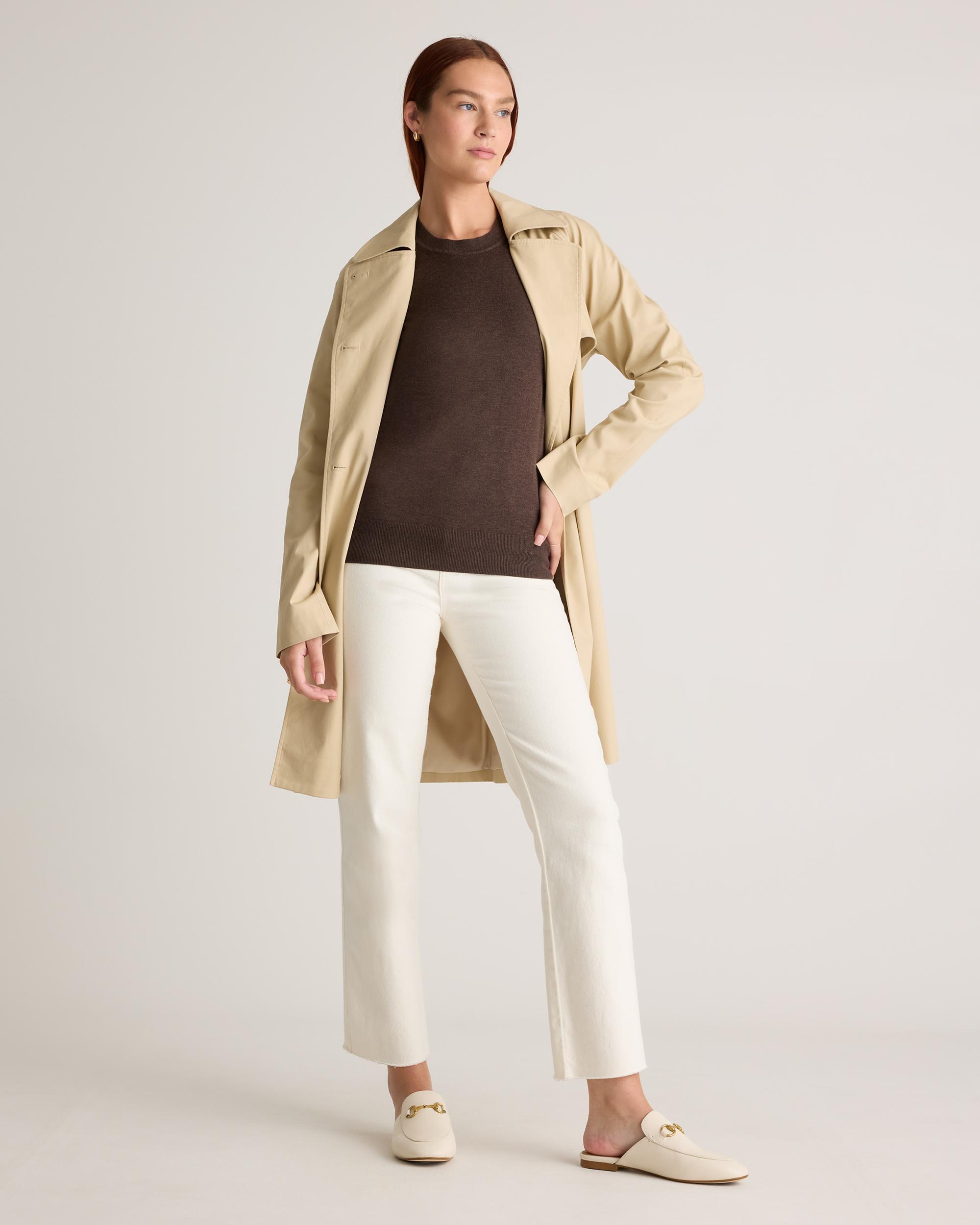 Quince | Women's Lightweight Cotton Cashmere Crew Sweater Size XS, Organic Cotton Product Image